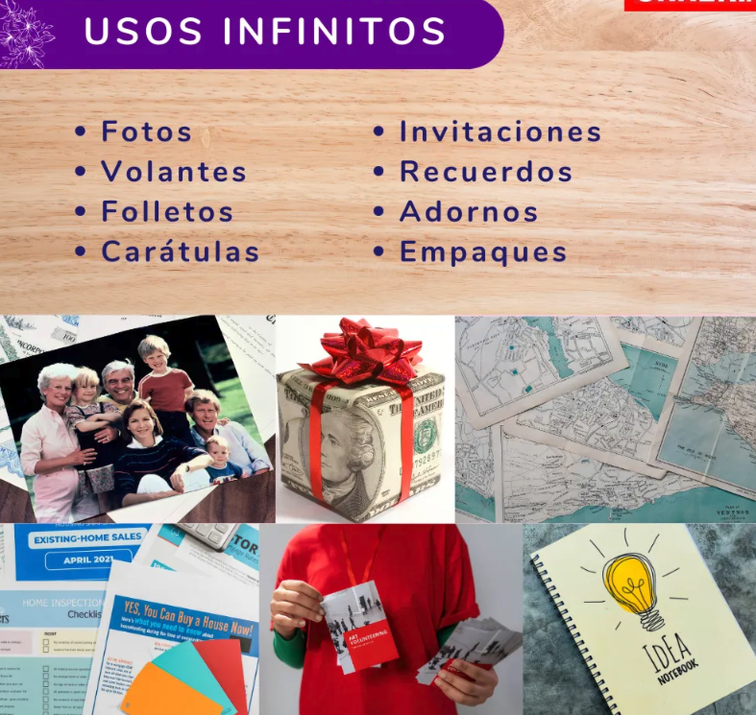 Papel Fotográfico 115g Cursor Carta 100 Hojas Brillante Glossy Foto-5