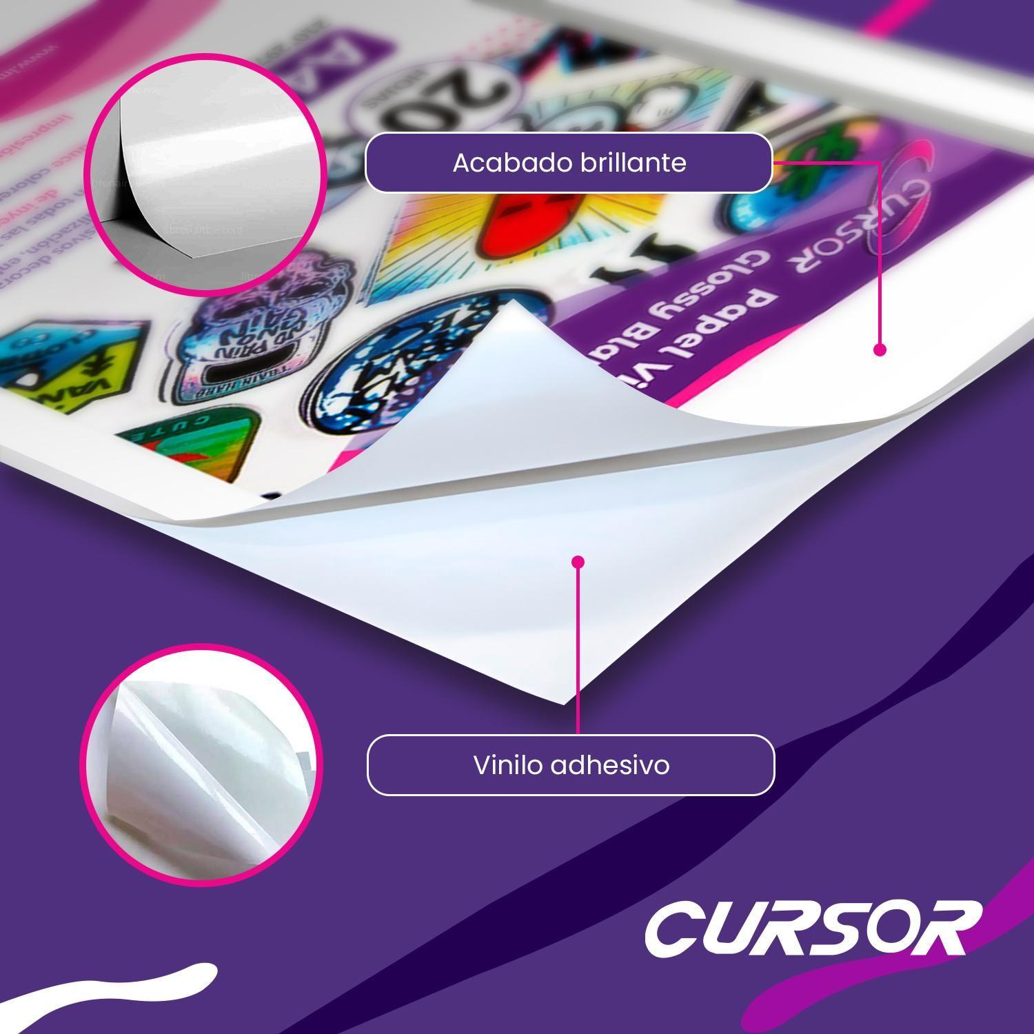 Vinilo Adhesivo A4 Blanco Imprimible/20hjs-2
