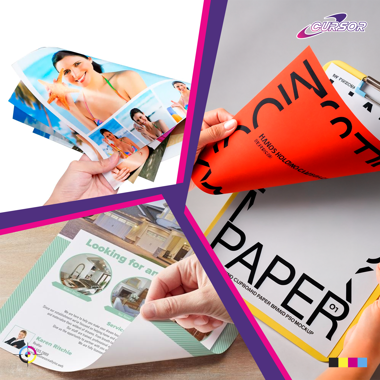 Papel Fotográfico Doble Faz Glossy Cursor A4 200 Gr 100 Hjs-8