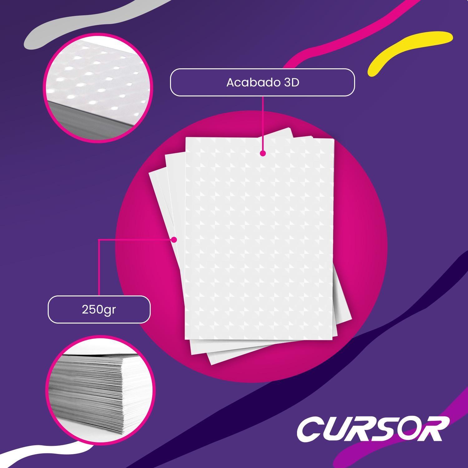 Papel Fotografico Glossy A4 Premium 3D 250gr 20H Cursor-2