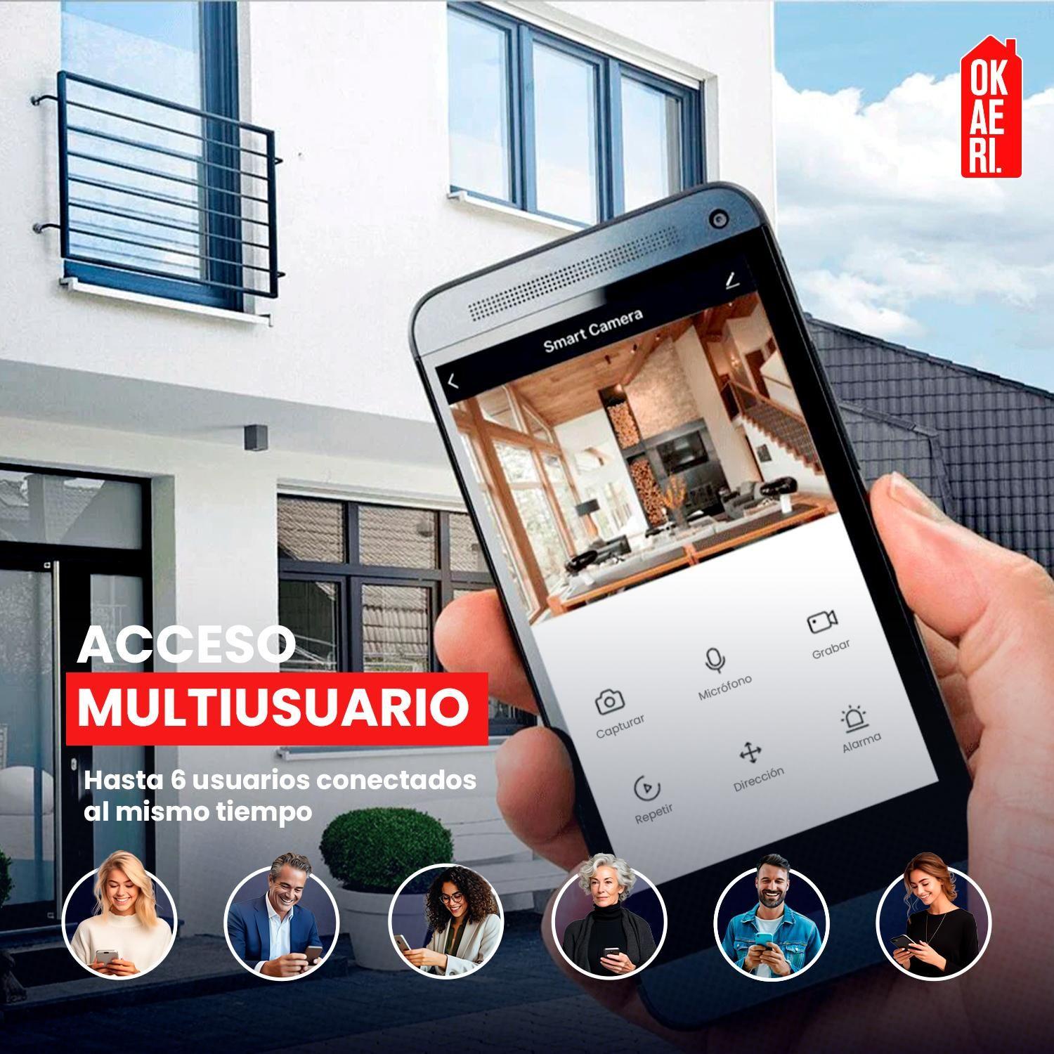 Pack X 3 Cámara Ip Okaeri Wifi Exterior Inalámbrica Hd-5