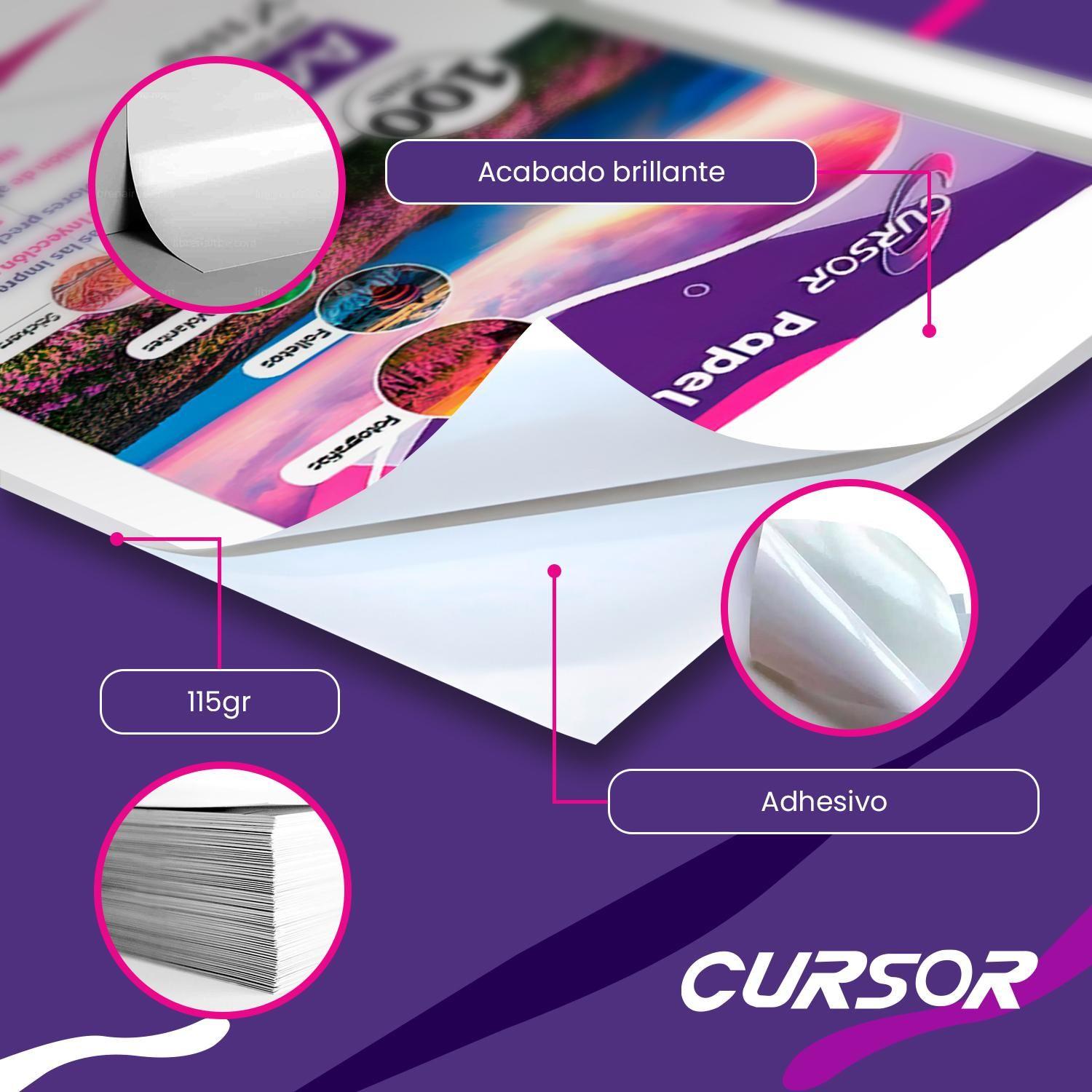 Papel Fotográfico Adhesivo 115 Gr A4 Pack X 100-2