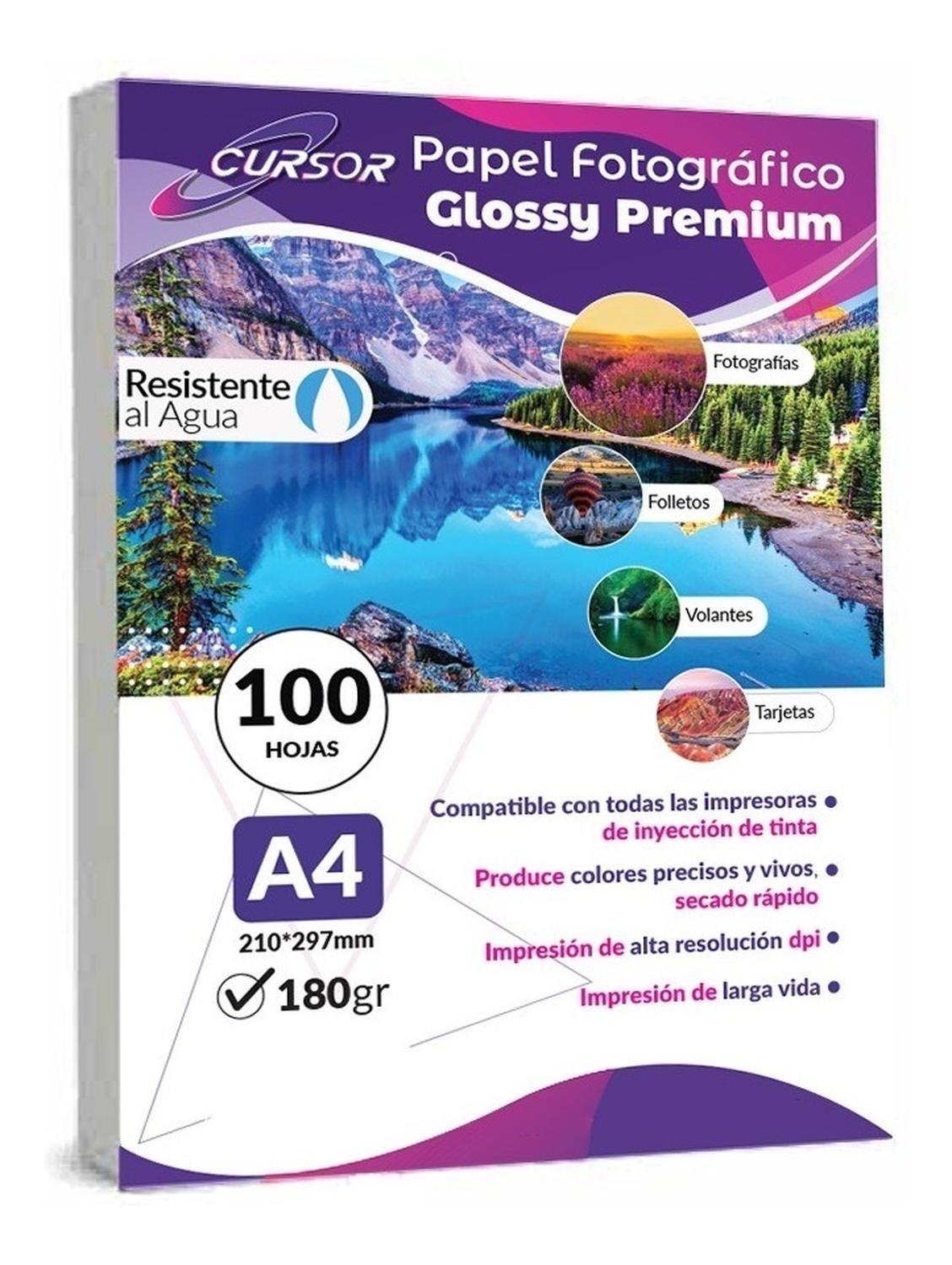 Pack 500 Hjs Papel Fotográfico Glossy A4 180gr-0