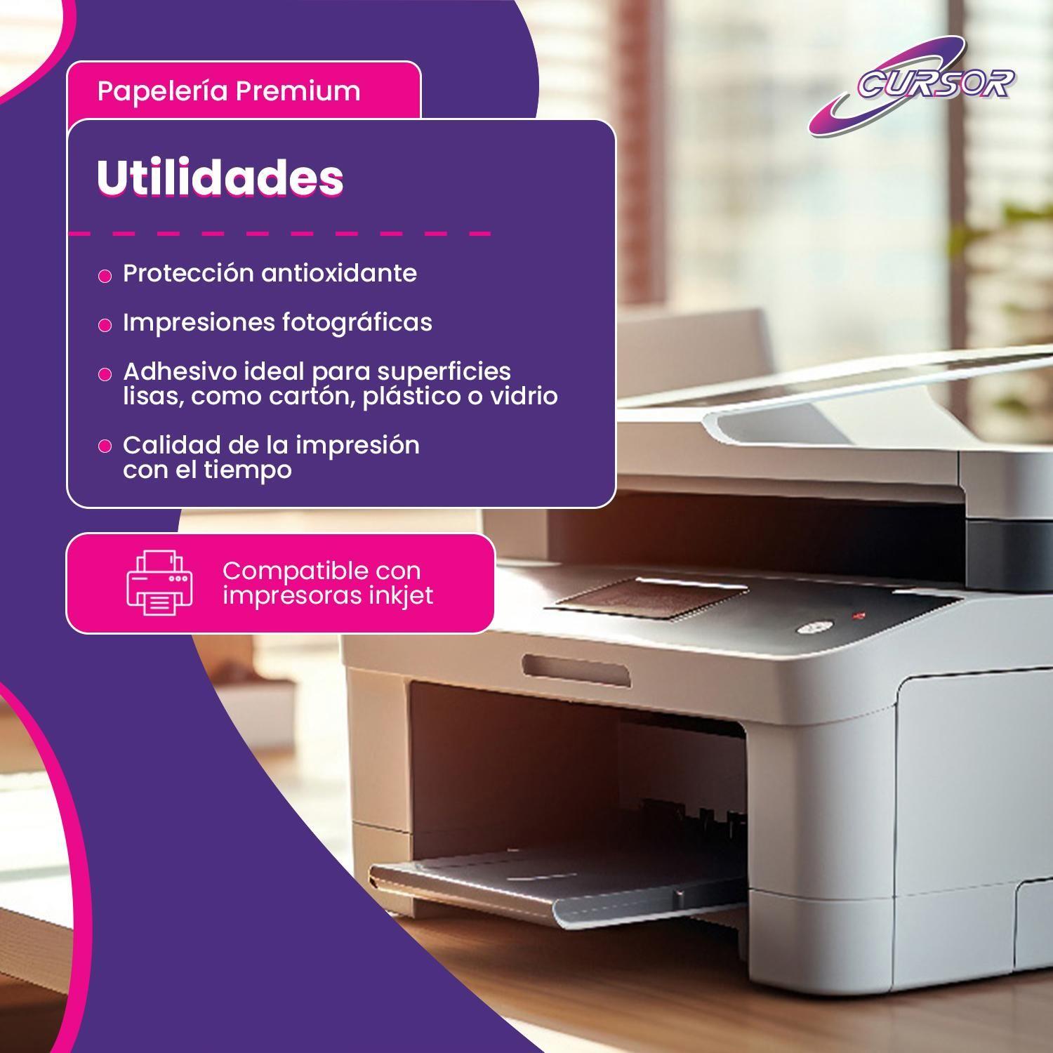 Papel Adhesivo Fotografico Antioxido A4/115g/100 Hjs-8