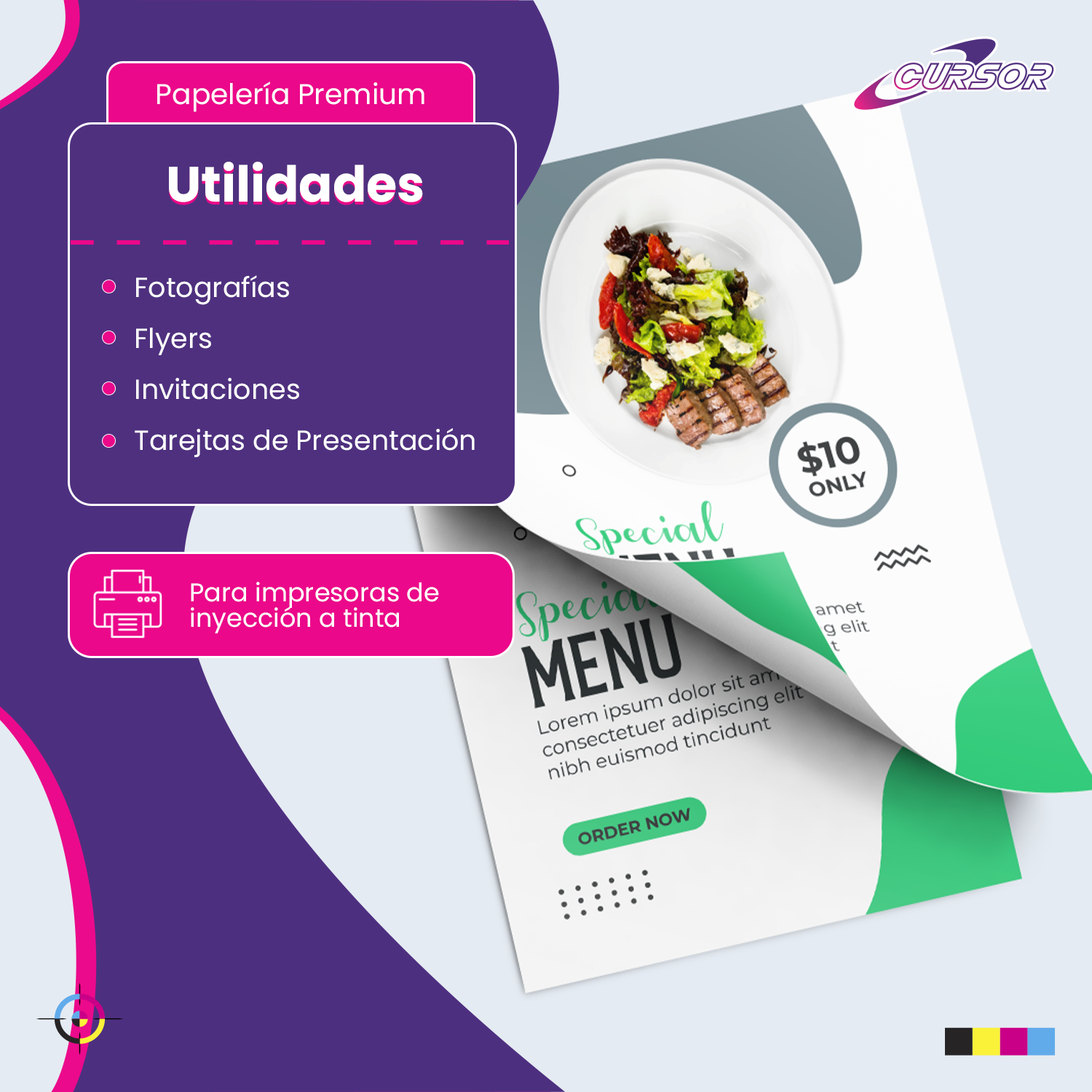 Papel Fotográfico Doble Faz Glossy Cursor A4 260 Gr 100 Hjs-4