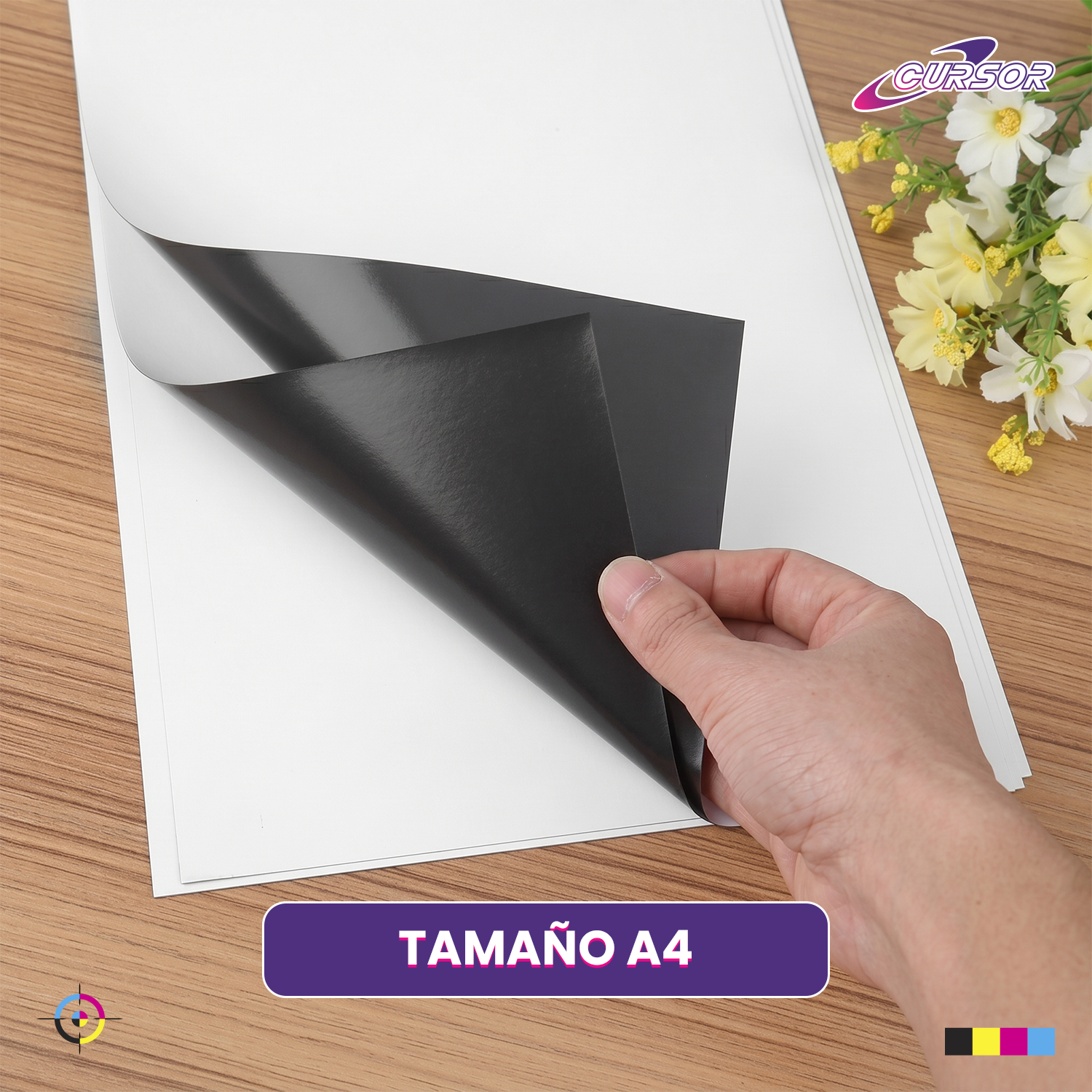 Papel Fotográfico Glossy Magnético Iman 20 Hojas A4 Cursor-3