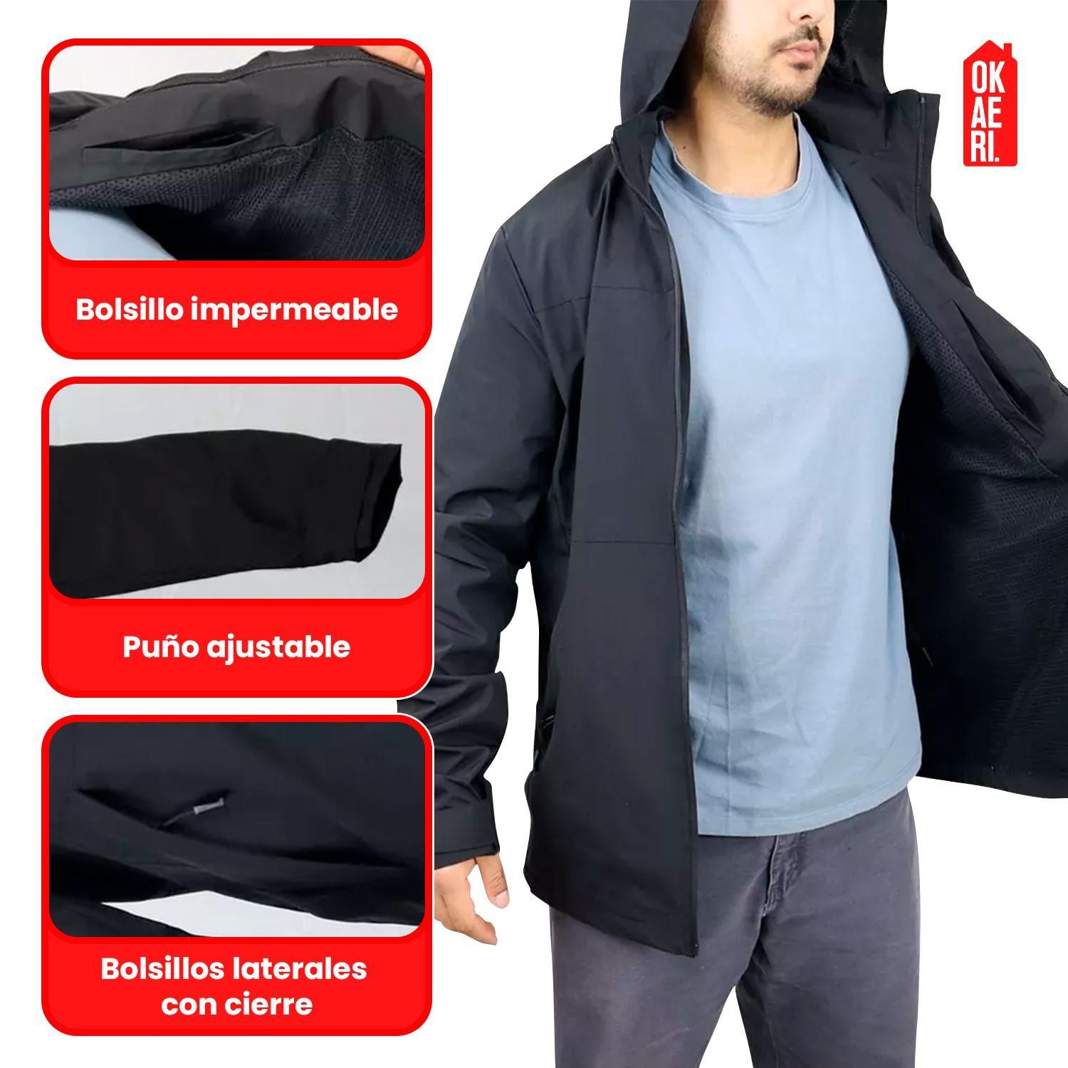 Chaqueta Cortaviento Impermeable Outdoor Hombre-3