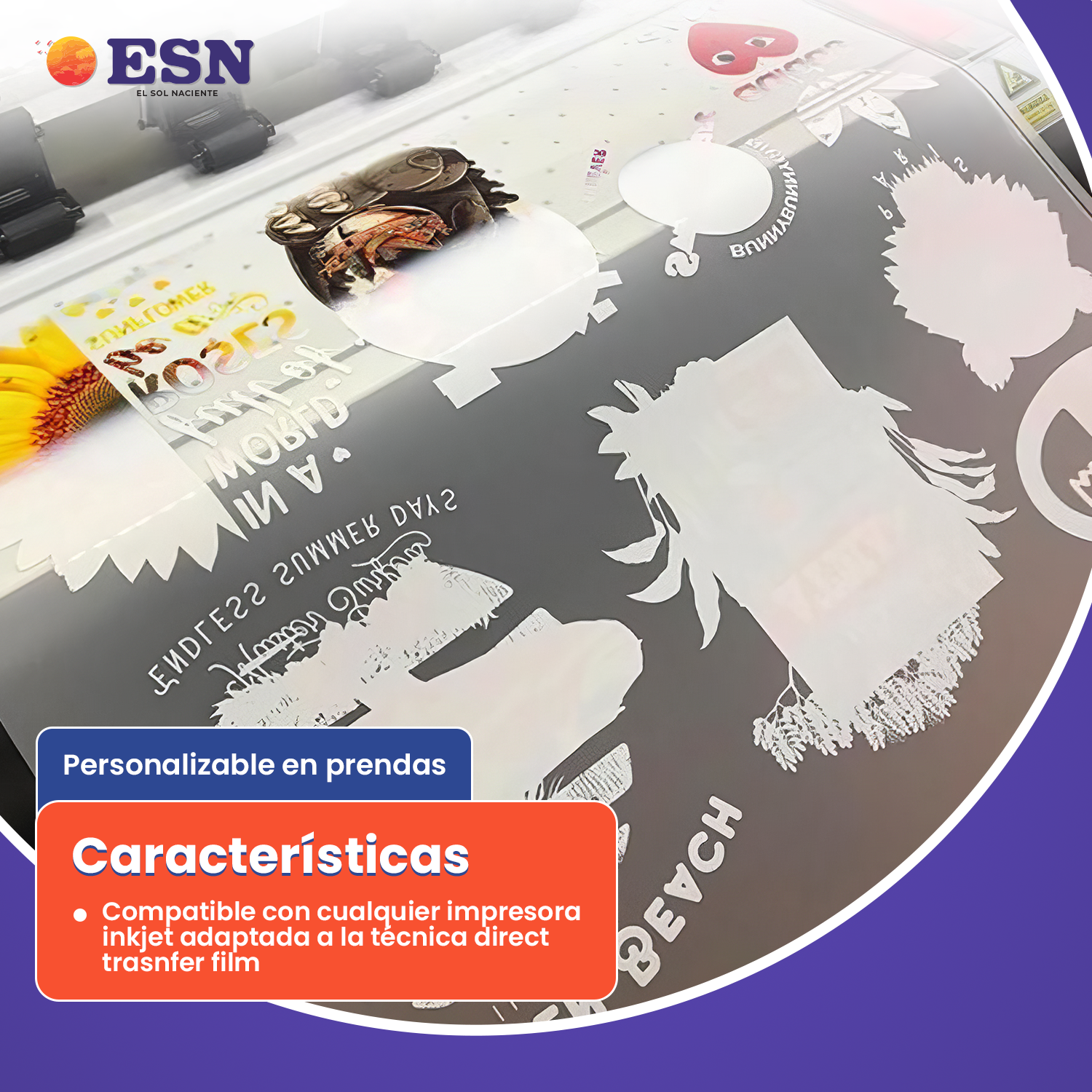 Papel Film Dtf A3 10 Hojas - Direct To Film - Esn-2