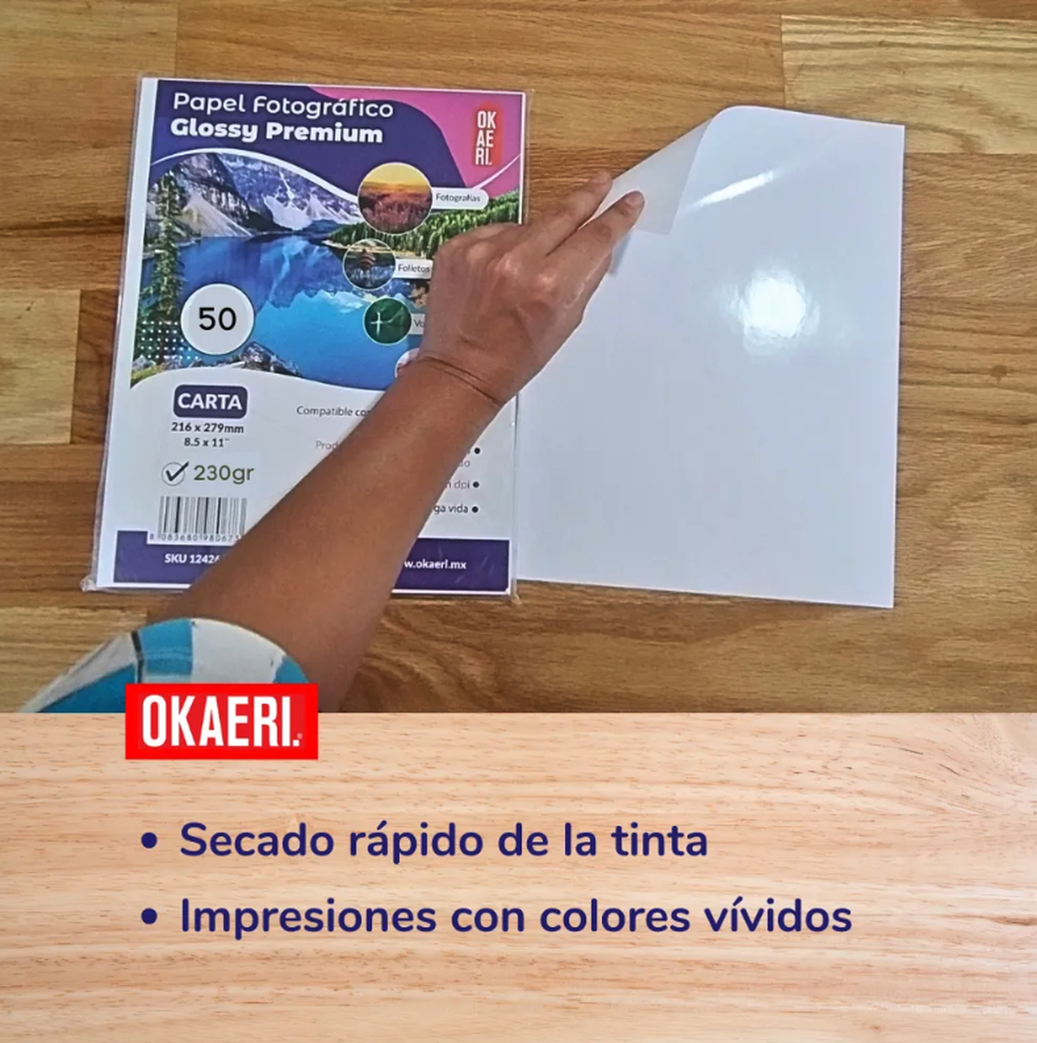 Papel Fotográfico Glossy Brillante Carta 230g 50 Hojas-4