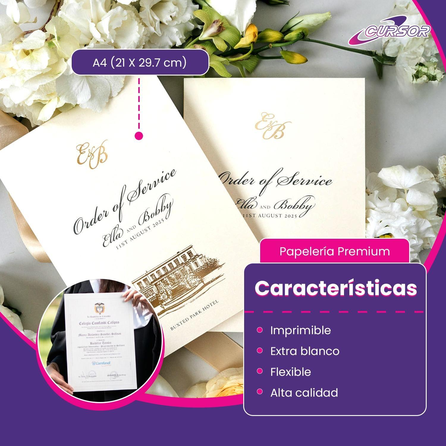 Cartulina Opalina 180 Gr Lisa Extra Blanca A4 100 Hojas-2