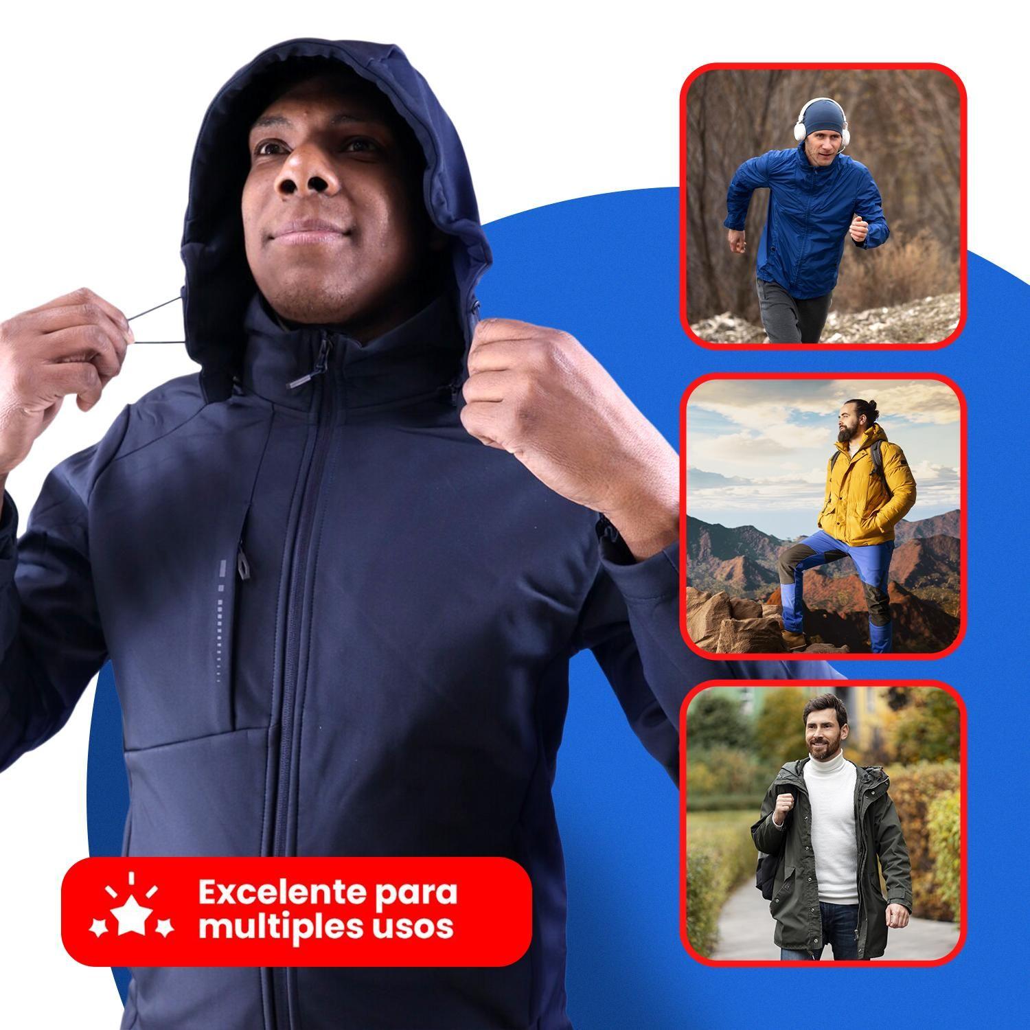CHAQUETA SOFTSHELL TERMICA IMPERMEABLE CON MICROPOLAR HOMBRE-3