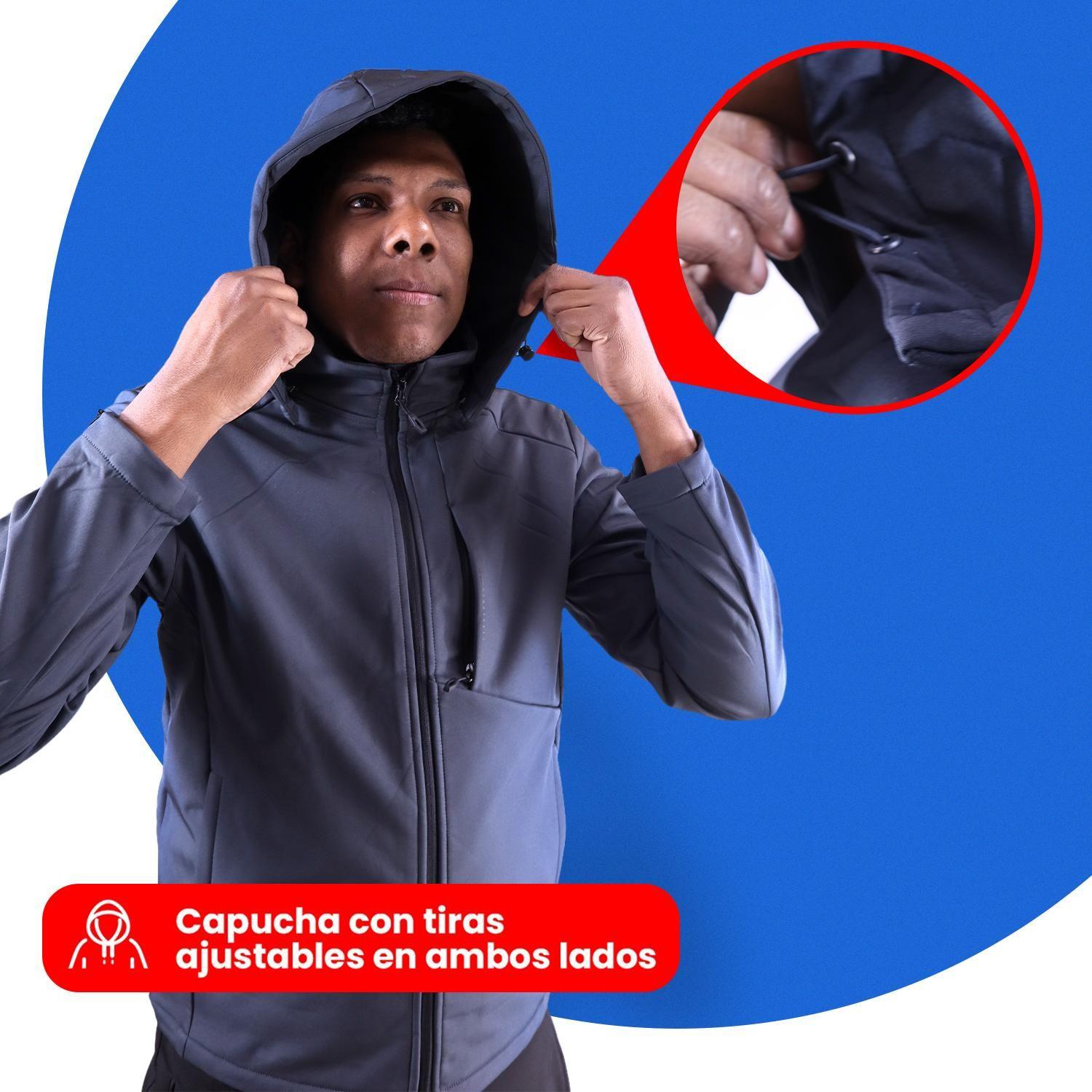CHAQUETA SOFTSHELL TERMICA IMPERMEABLE CON MICROPOLAR HOMBRE-4