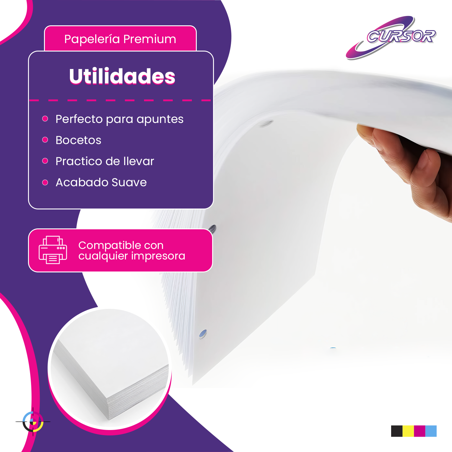 250 Hojas Papel 6 Bond Blanco B5 106gr Hojas Agenda-8