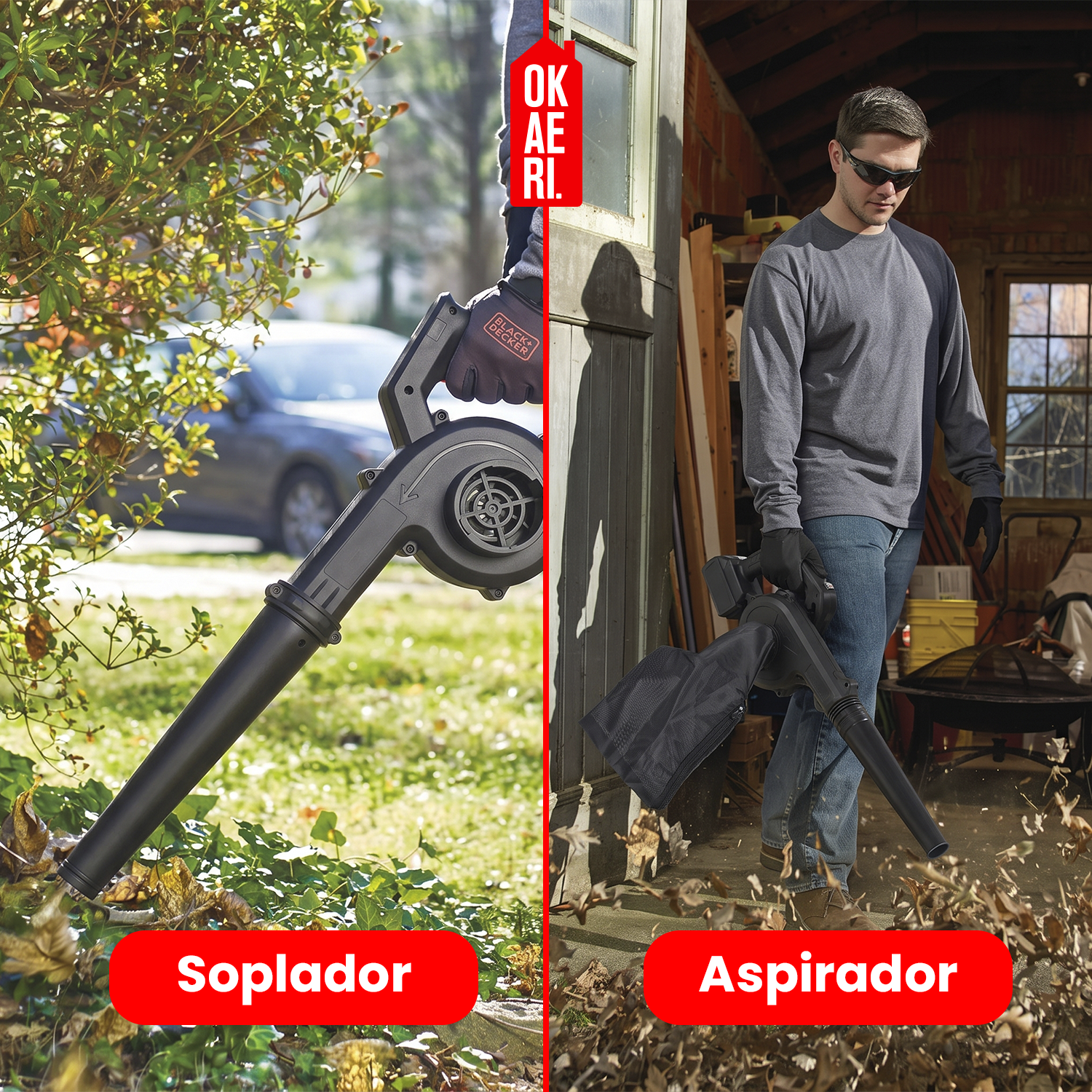 SOPLADORA INALÁMBRICA / ASPIRADORA 2 EN 1 48V TURQUESA MILSTONE-2