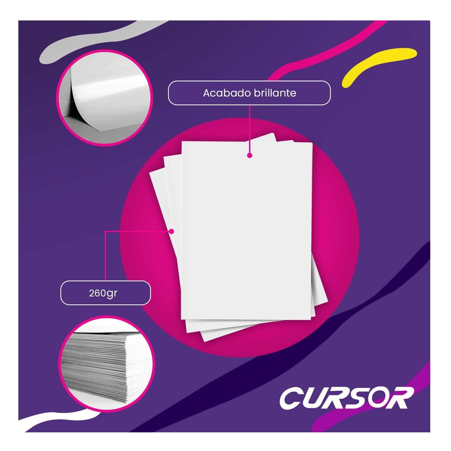 Papel fotografico glossy A3+ 260G 50H CURSOR-2