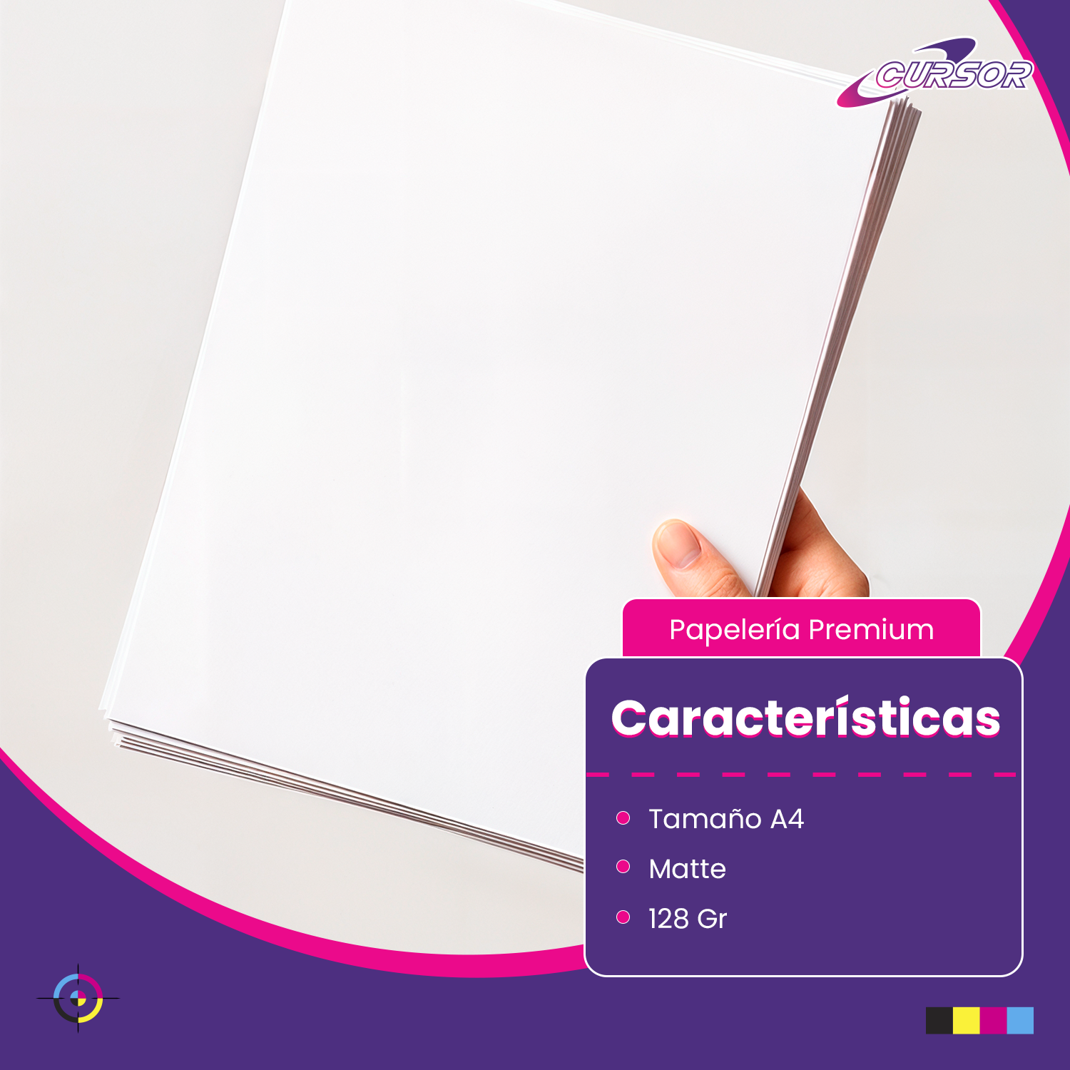Papel Fotografico A4 Matte 128G 100 Hojas CURSOR-2