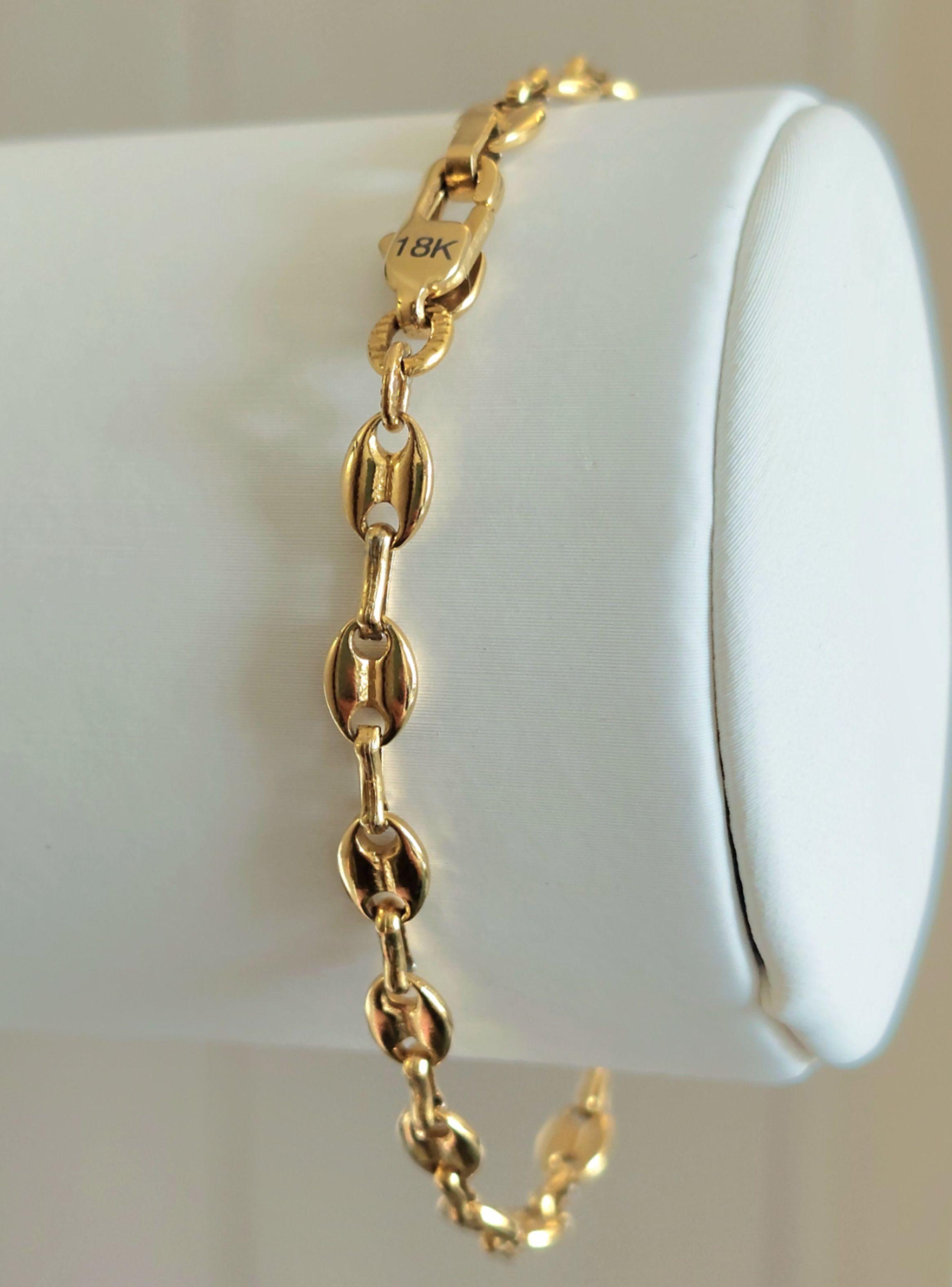 Pulsera ORO 18K Laminado Tejido GUCCI Grosor 4MM -4