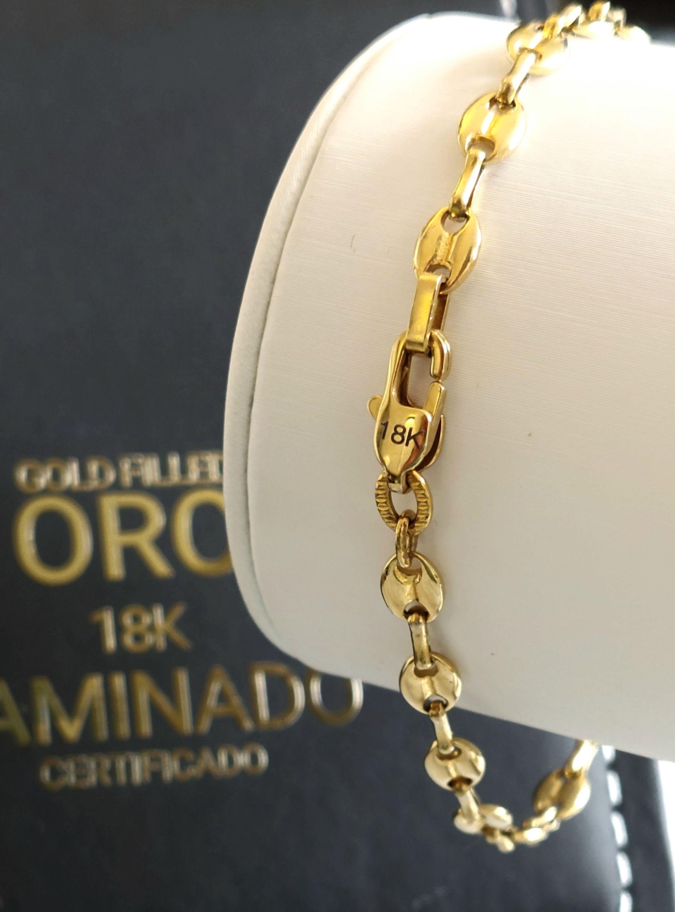Pulsera ORO 18K Laminado Tejido GUCCI Grosor 4MM -5