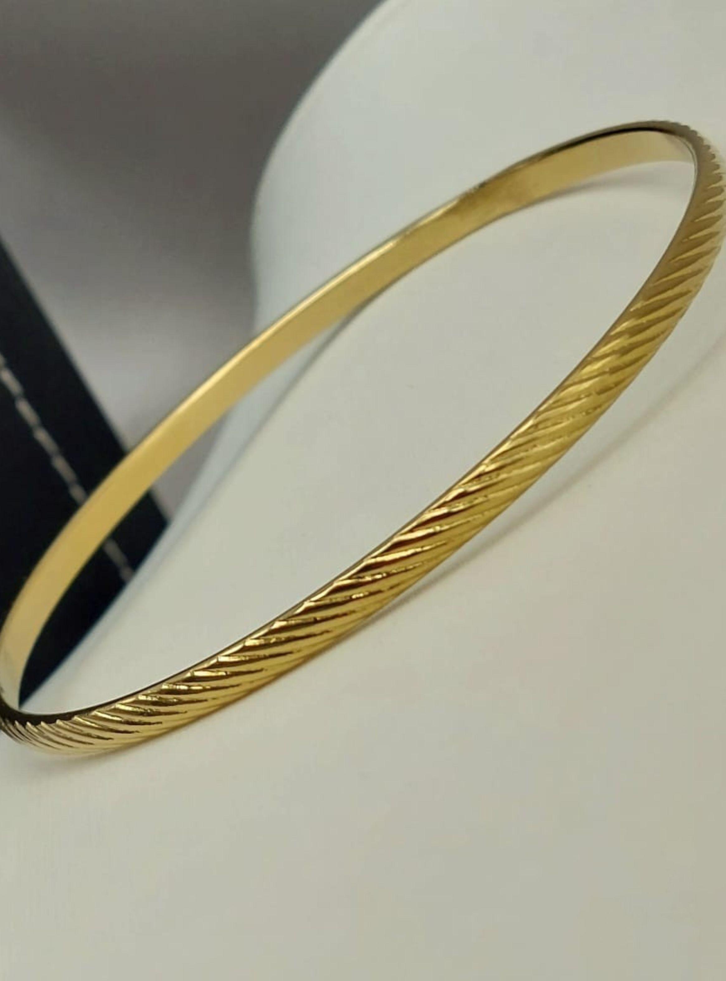 Brazalete de Oro Laminado 18K Esclava rígida-1