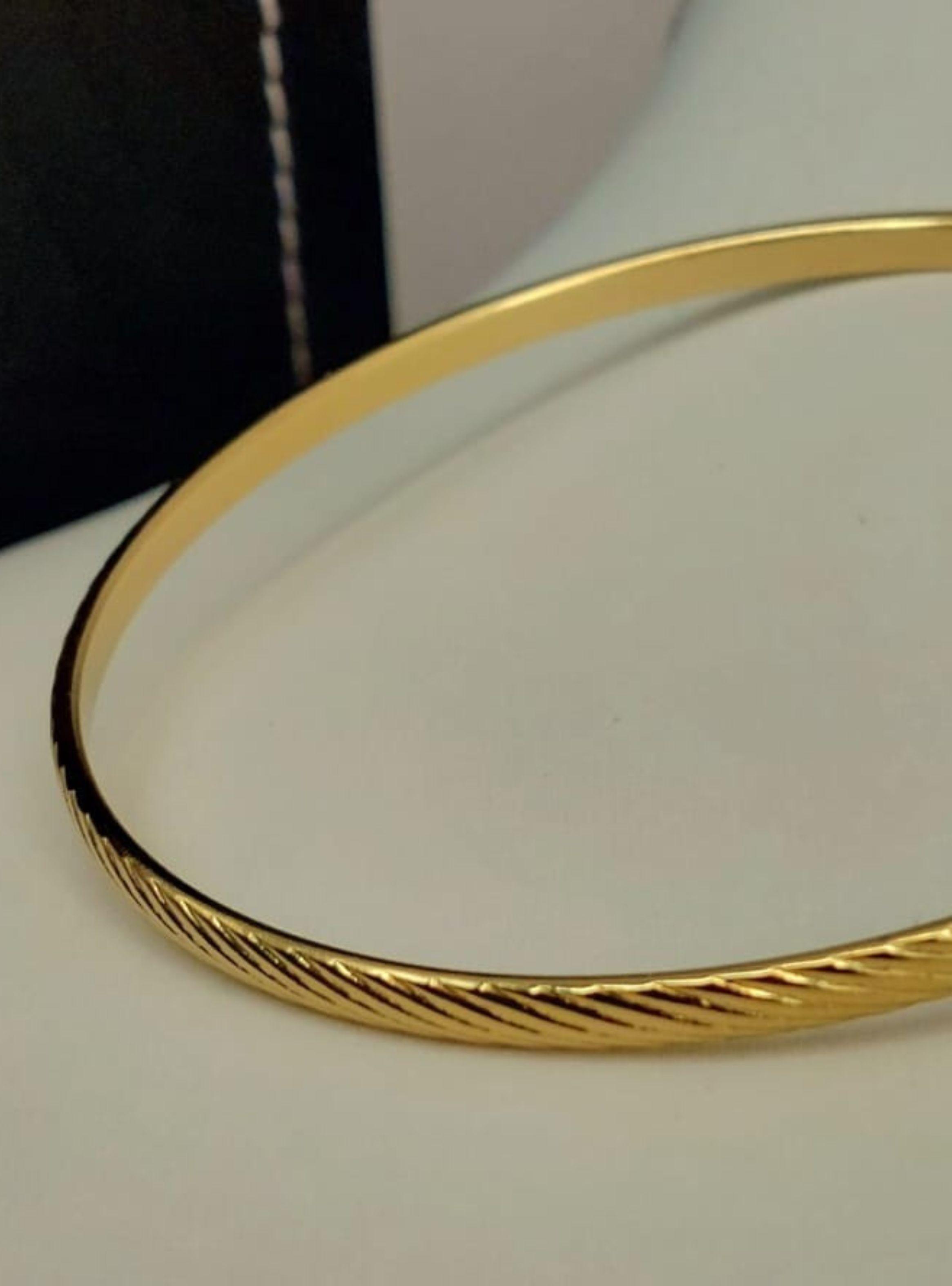 Brazalete de Oro Laminado 18K Esclava rígida-2