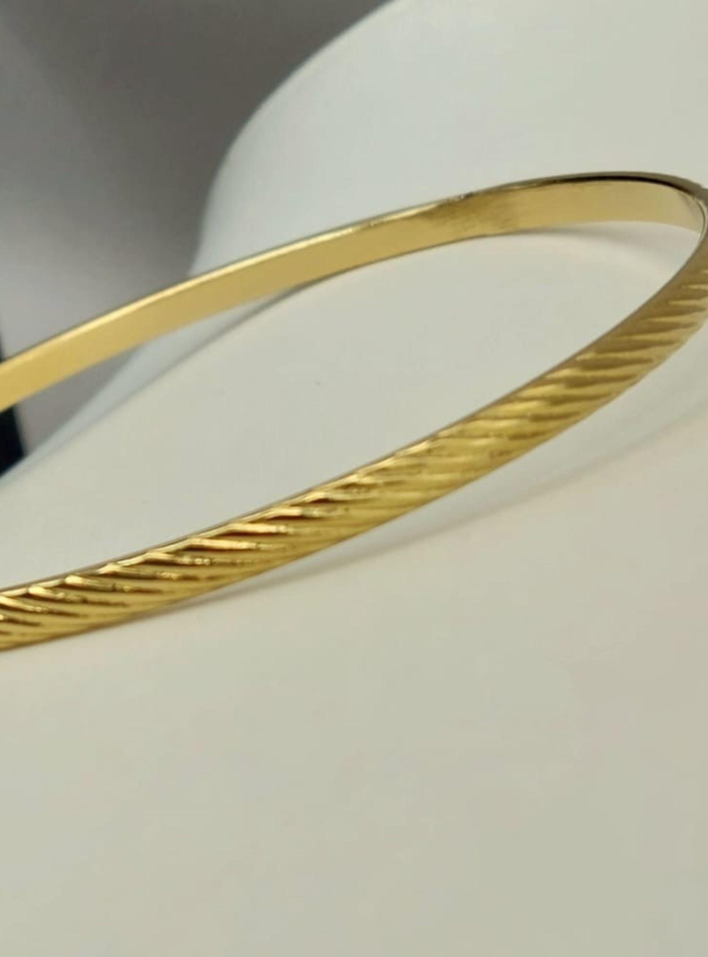 Brazalete de Oro Laminado 18K Esclava rígida-3