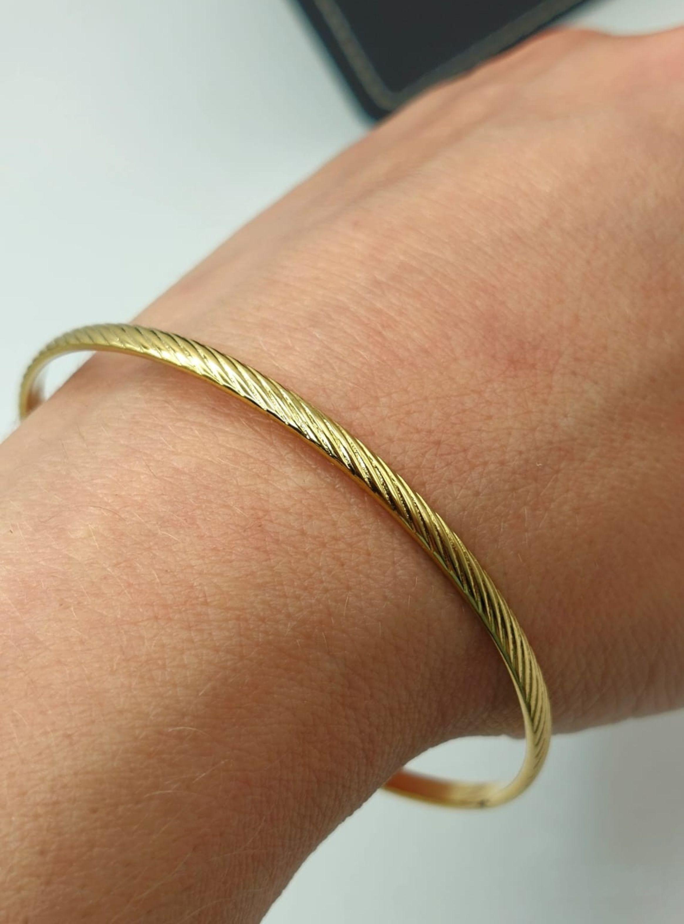 Brazalete de Oro Laminado 18K Esclava rígida-6