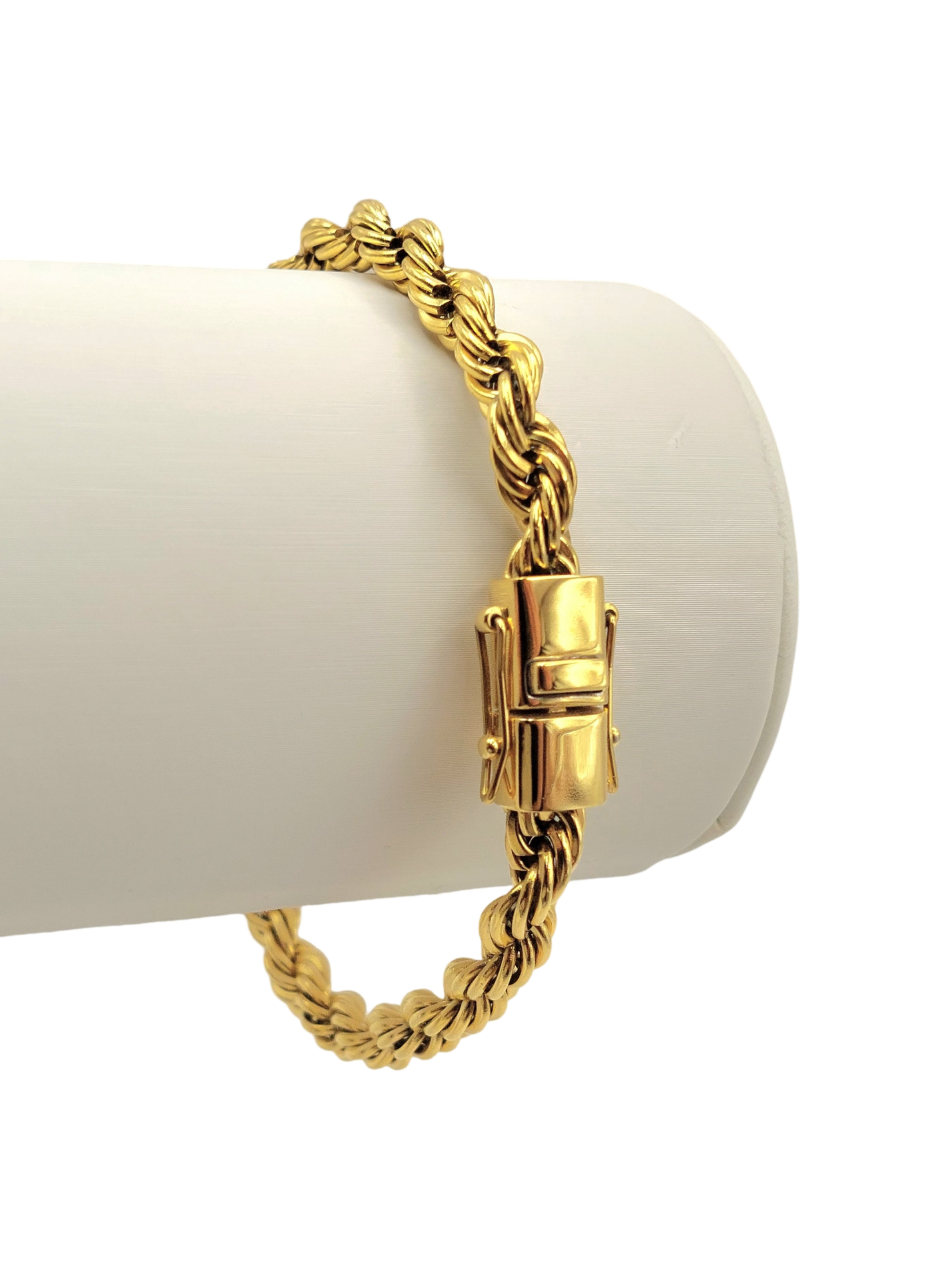 Pulsera de Oro 18K de Tejido Tourbillon con Broche Cajón-3