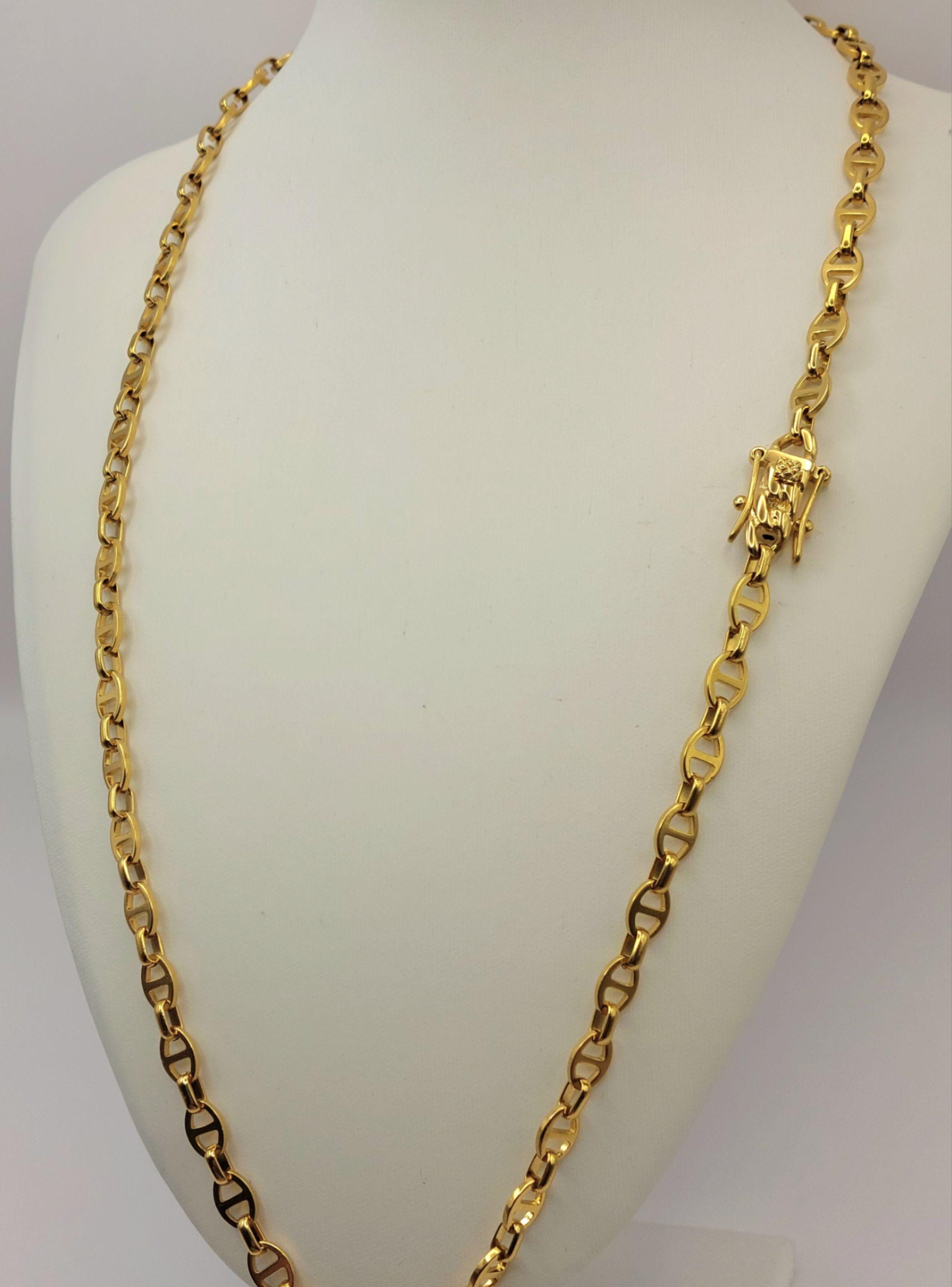 Cadena ORO 18K Laminado Tejido Ancla Broche Cajón -4