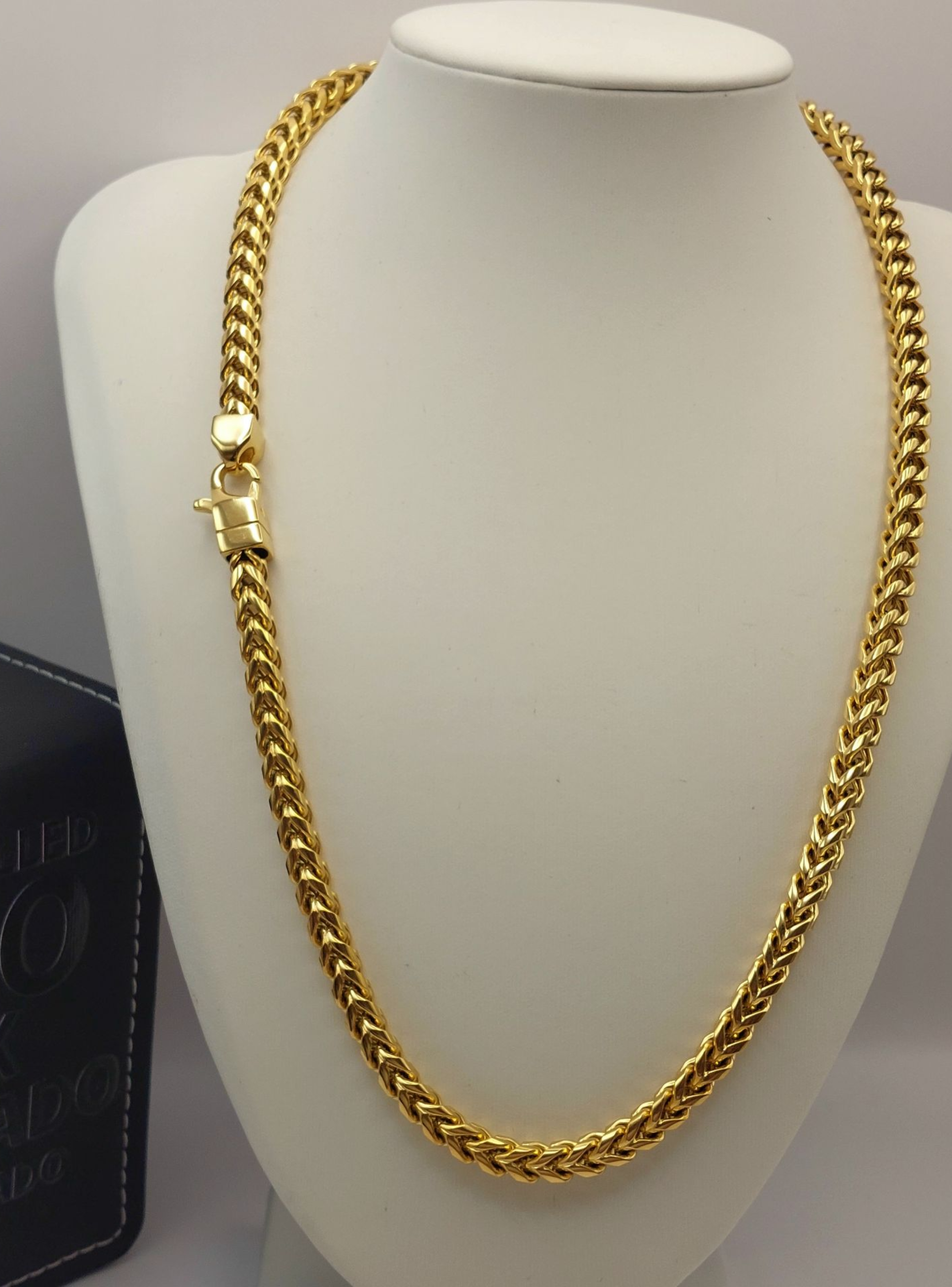 Cadena Tejido Cola de Zorro de Oro Laminado 18k -1
