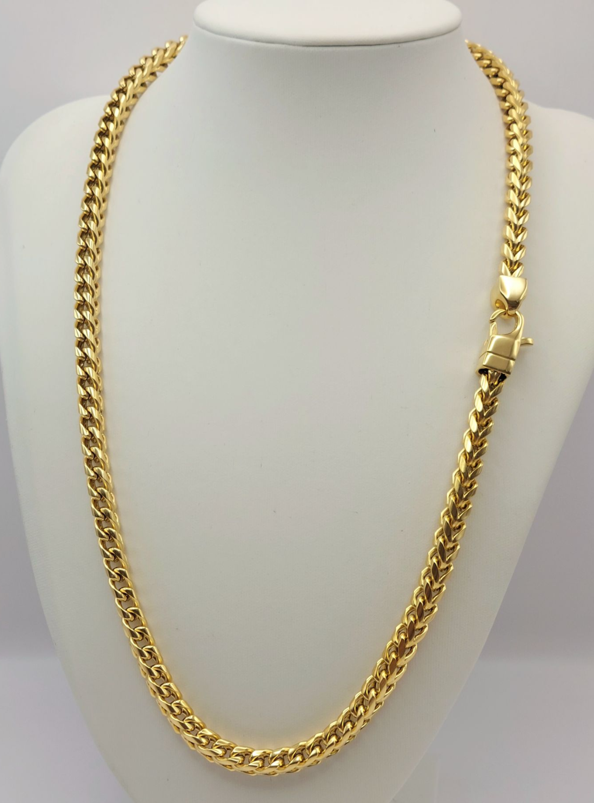 Cadena Tejido Cola de Zorro de Oro Laminado 18k -2