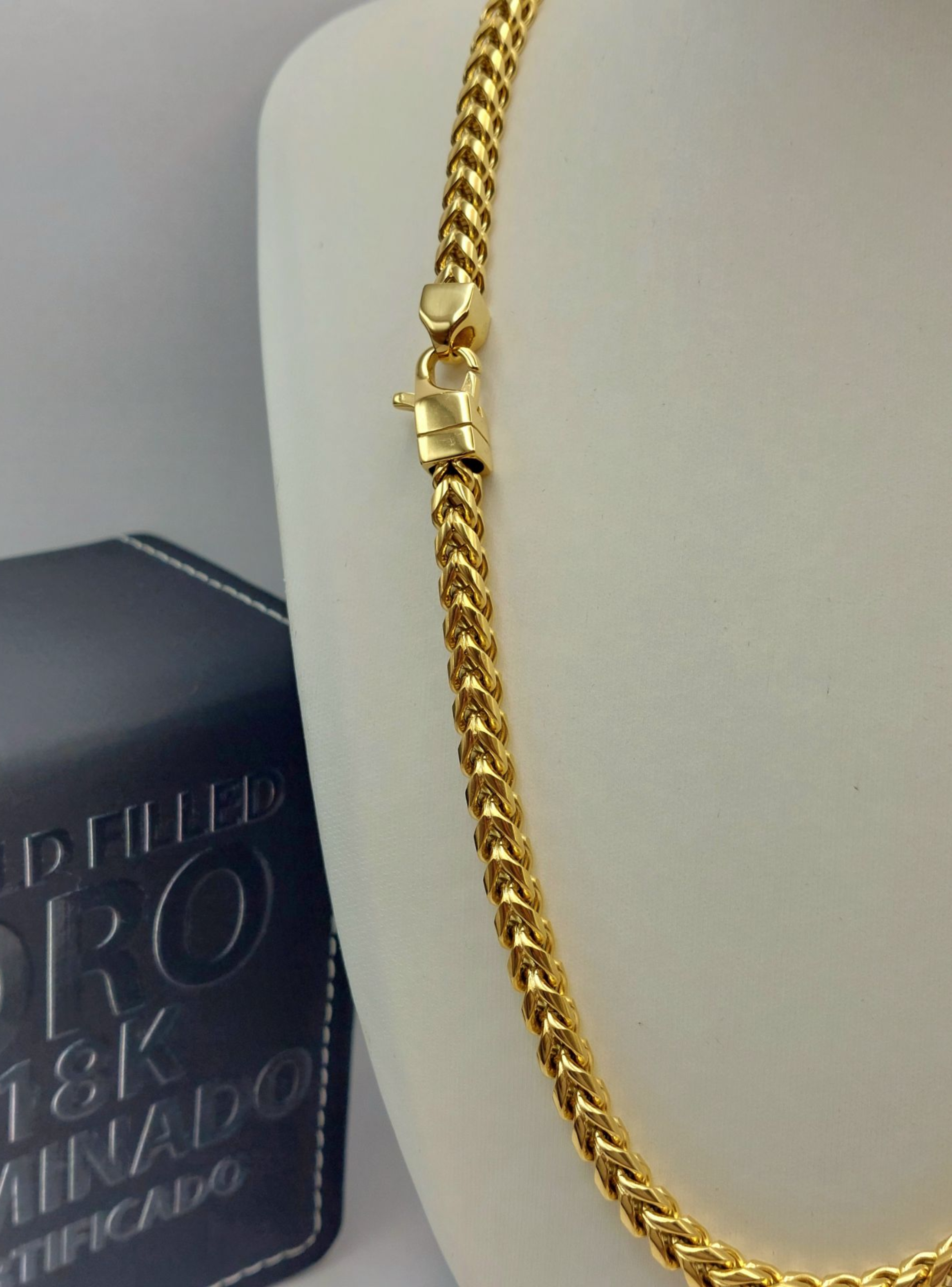 Cadena Tejido Cola de Zorro de Oro Laminado 18k -4