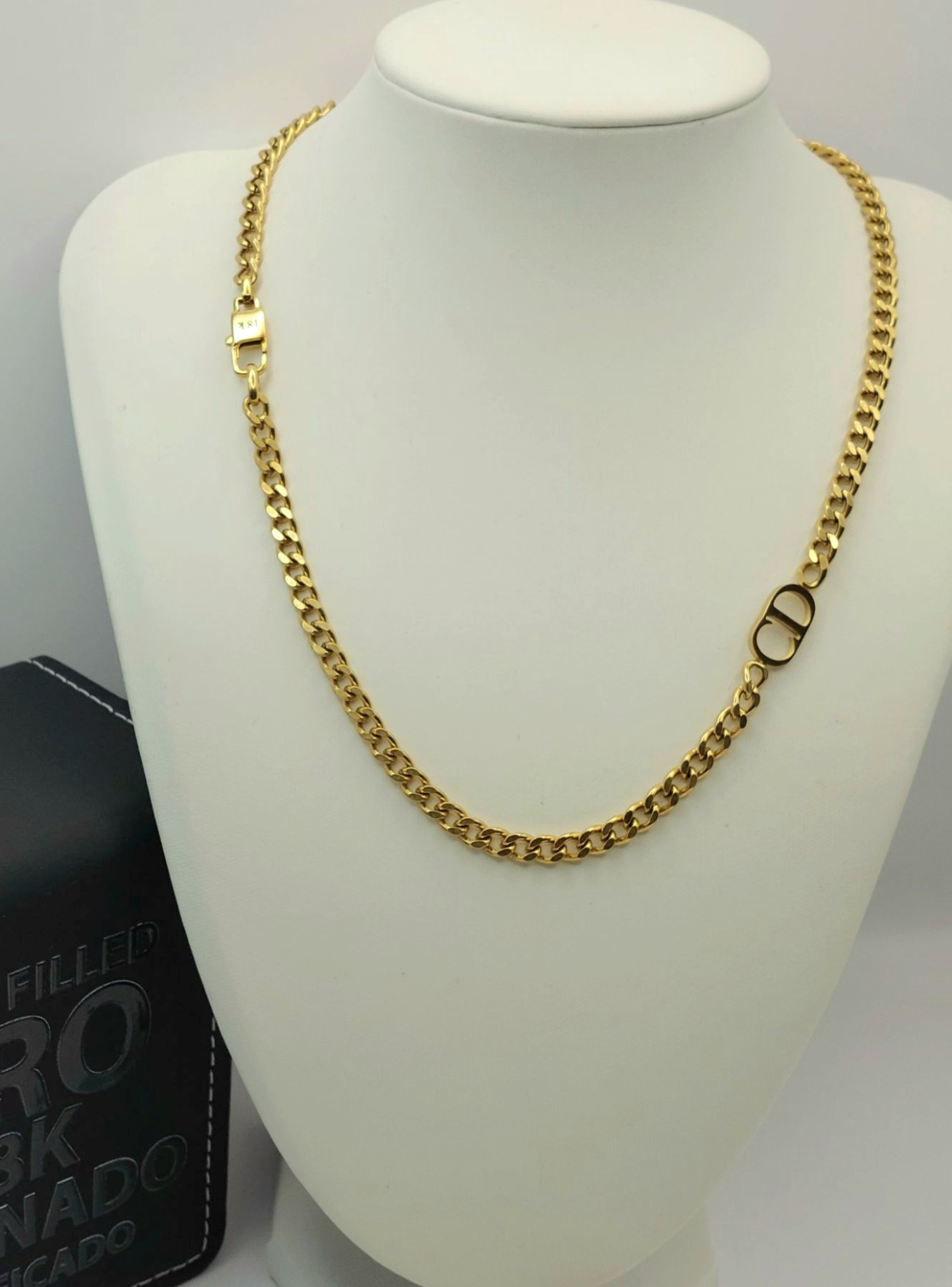 Cadena de Oro Laminado 18K Modelo Diseñador -3