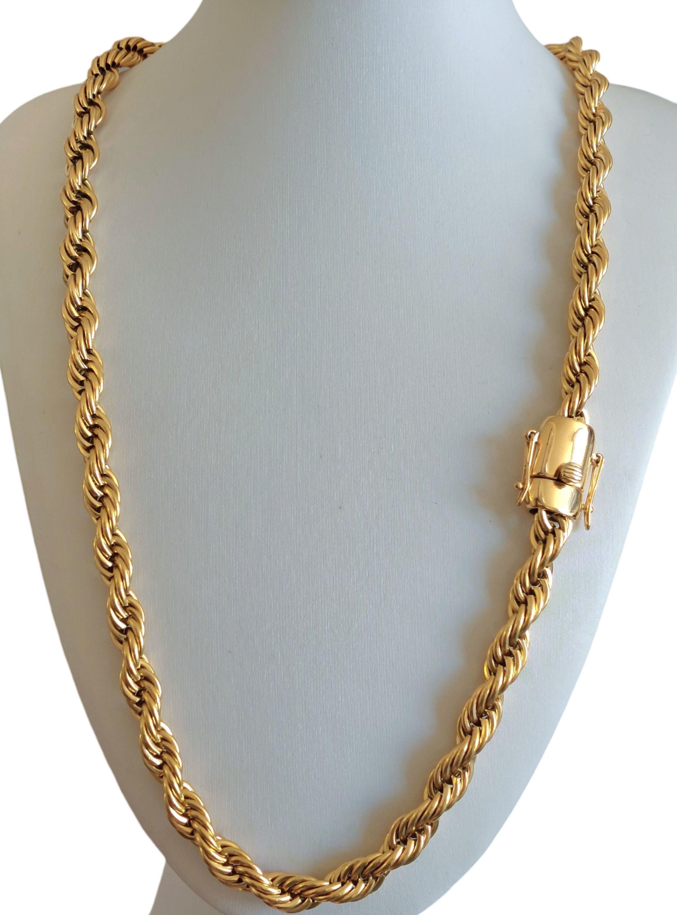 Cadena ORO 18K Laminado Tejido Tourbillon Broche Cajón-0