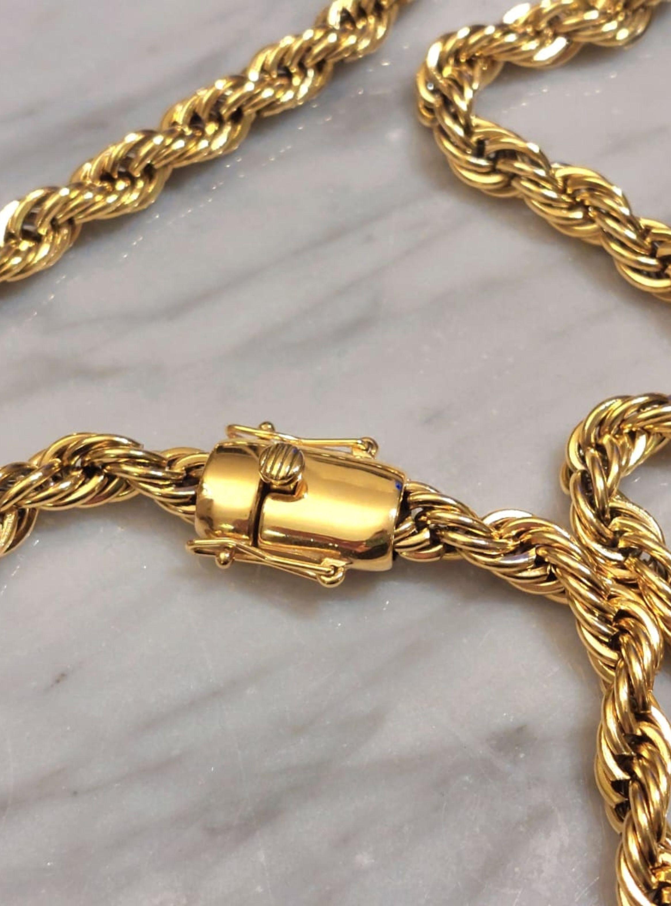 Cadena ORO 18K Laminado Tejido Tourbillon Broche Cajón-3