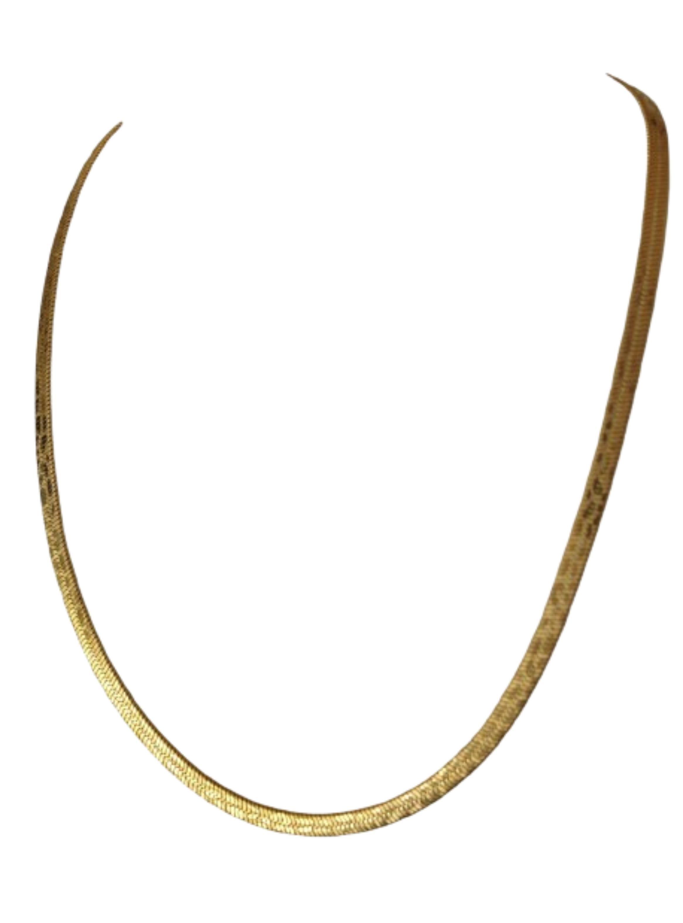 Cadena ORO Laminado 18K Tejido Serpiente Diseño Boa-0