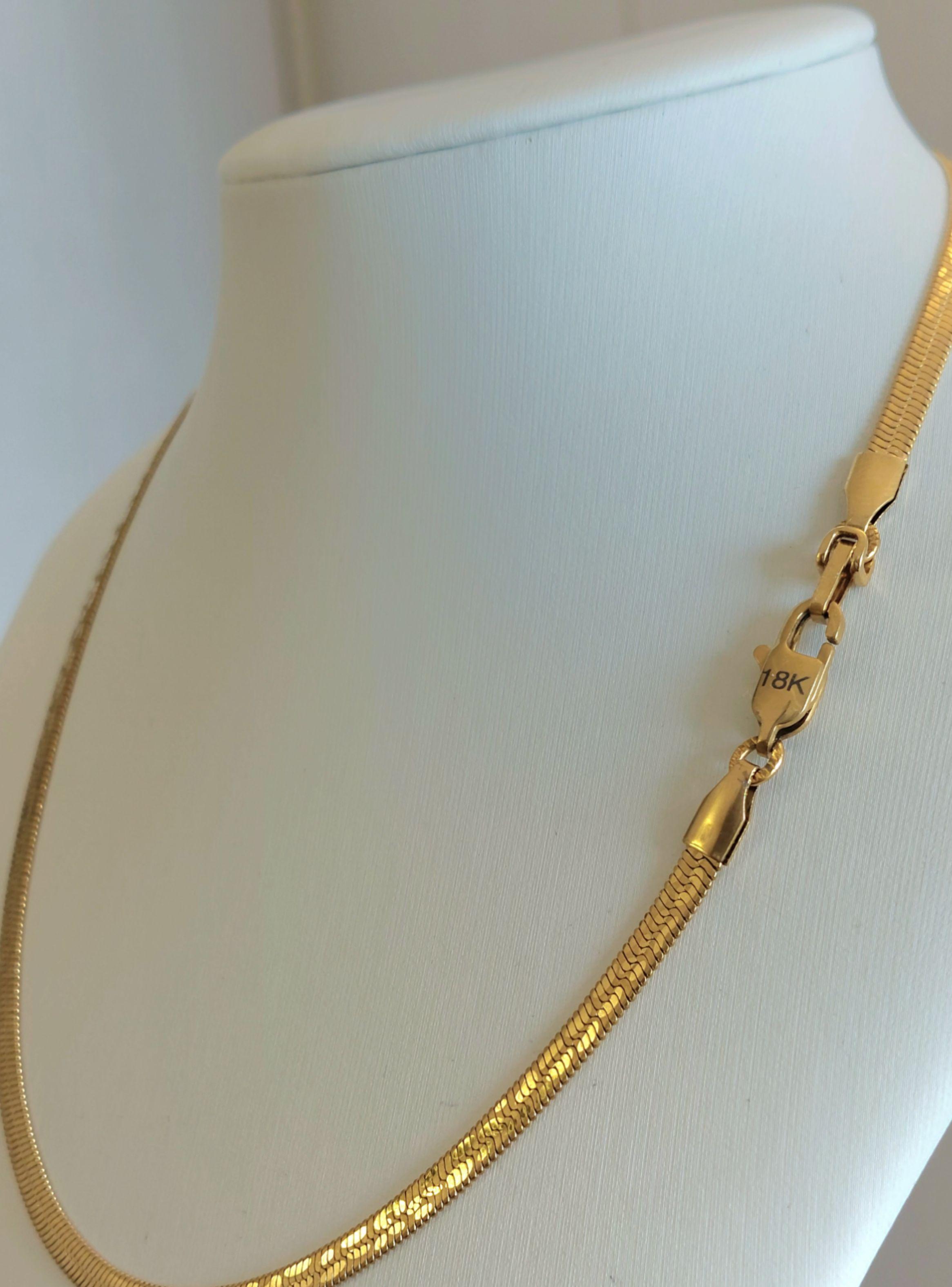 Cadena ORO Laminado 18K Tejido Serpiente Diseño Boa-6