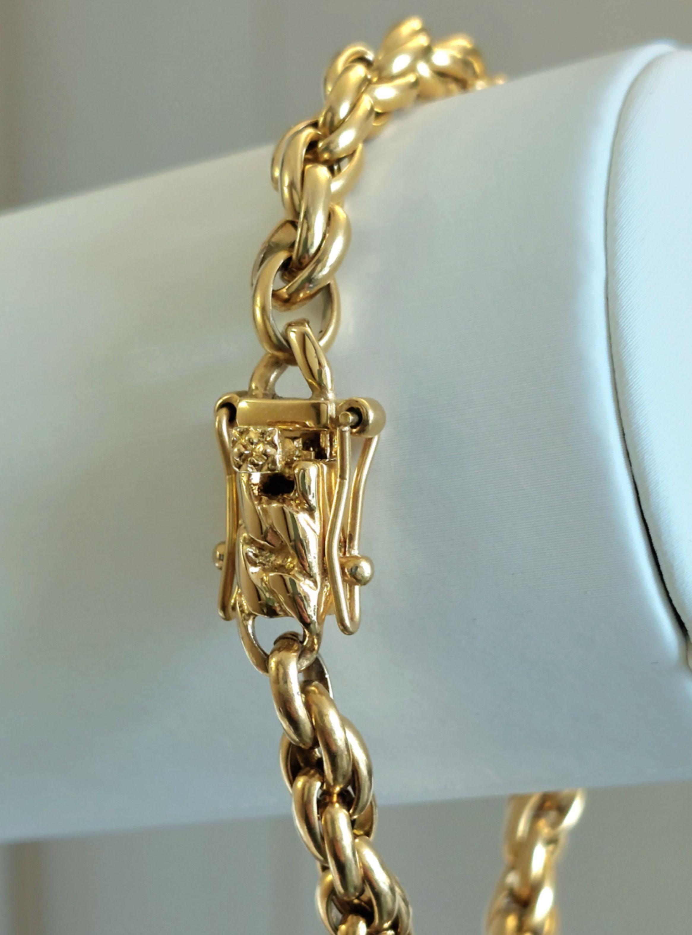 Pulsera ORO 18K Laminado Tejido Tourbillon grueso 5MM Grosor-4