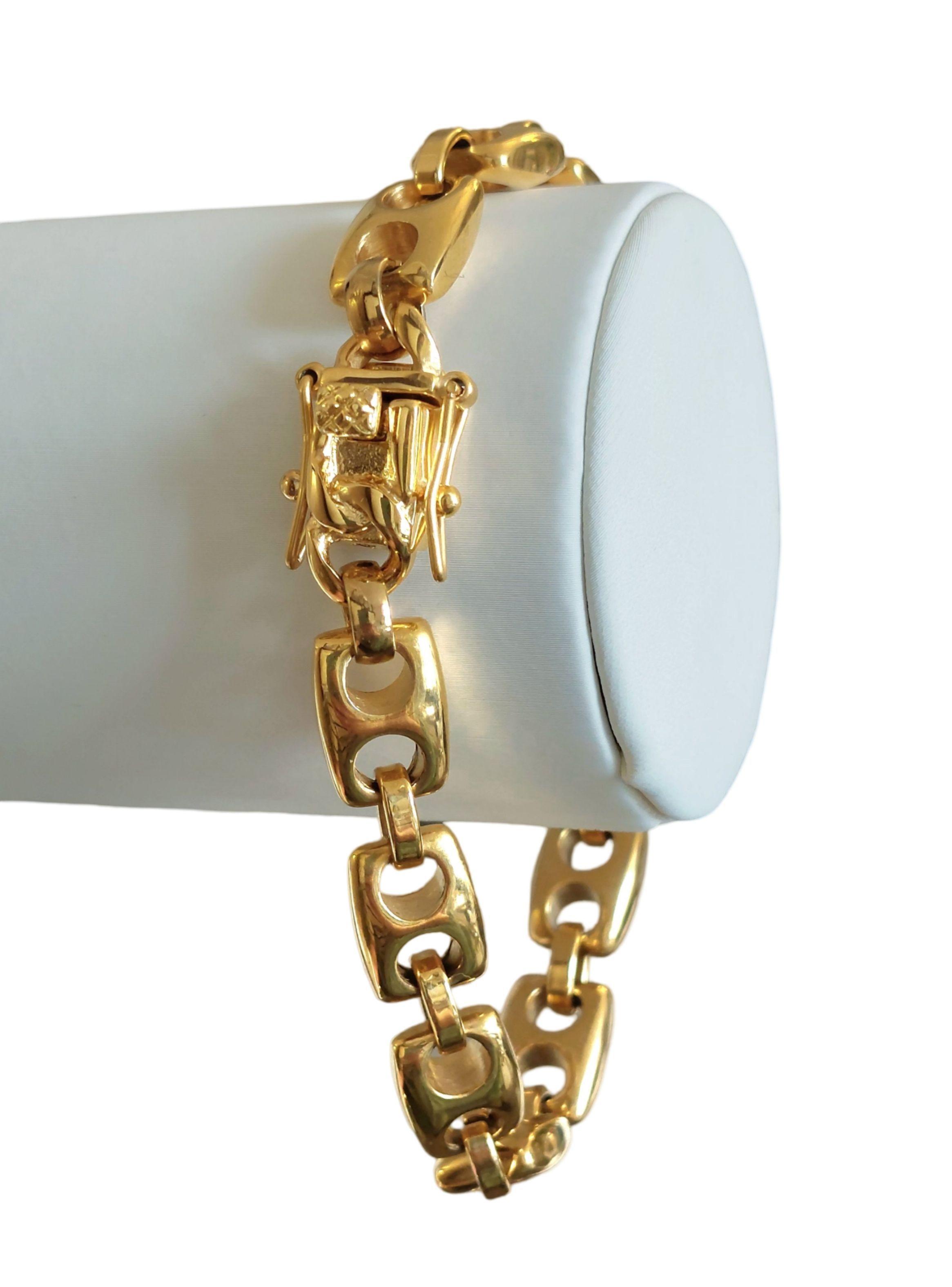 Pulsera de Tejido Italiano en Oro Laminado 18k -0