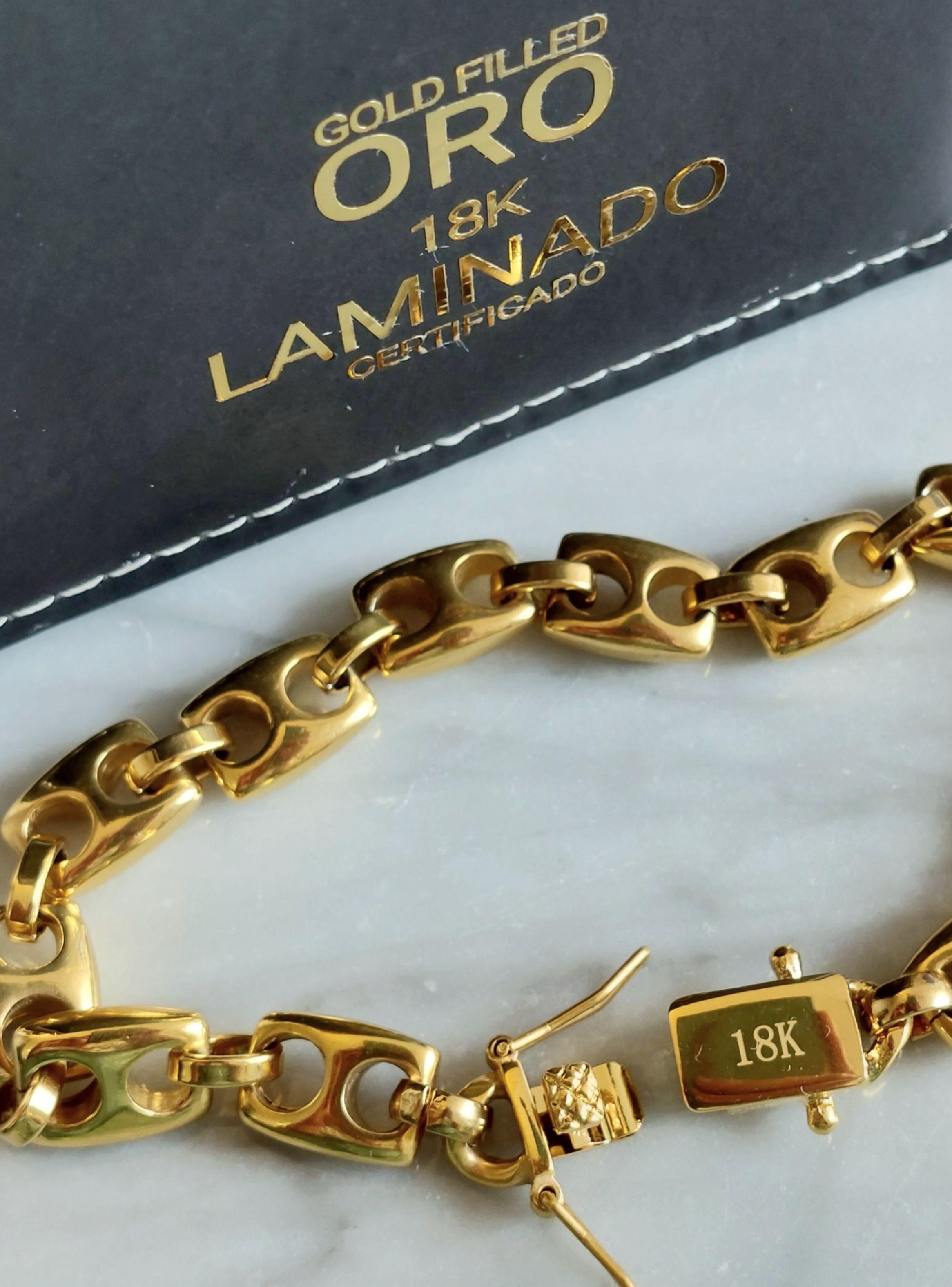 Pulsera de Tejido Italiano en Oro Laminado 18k -1