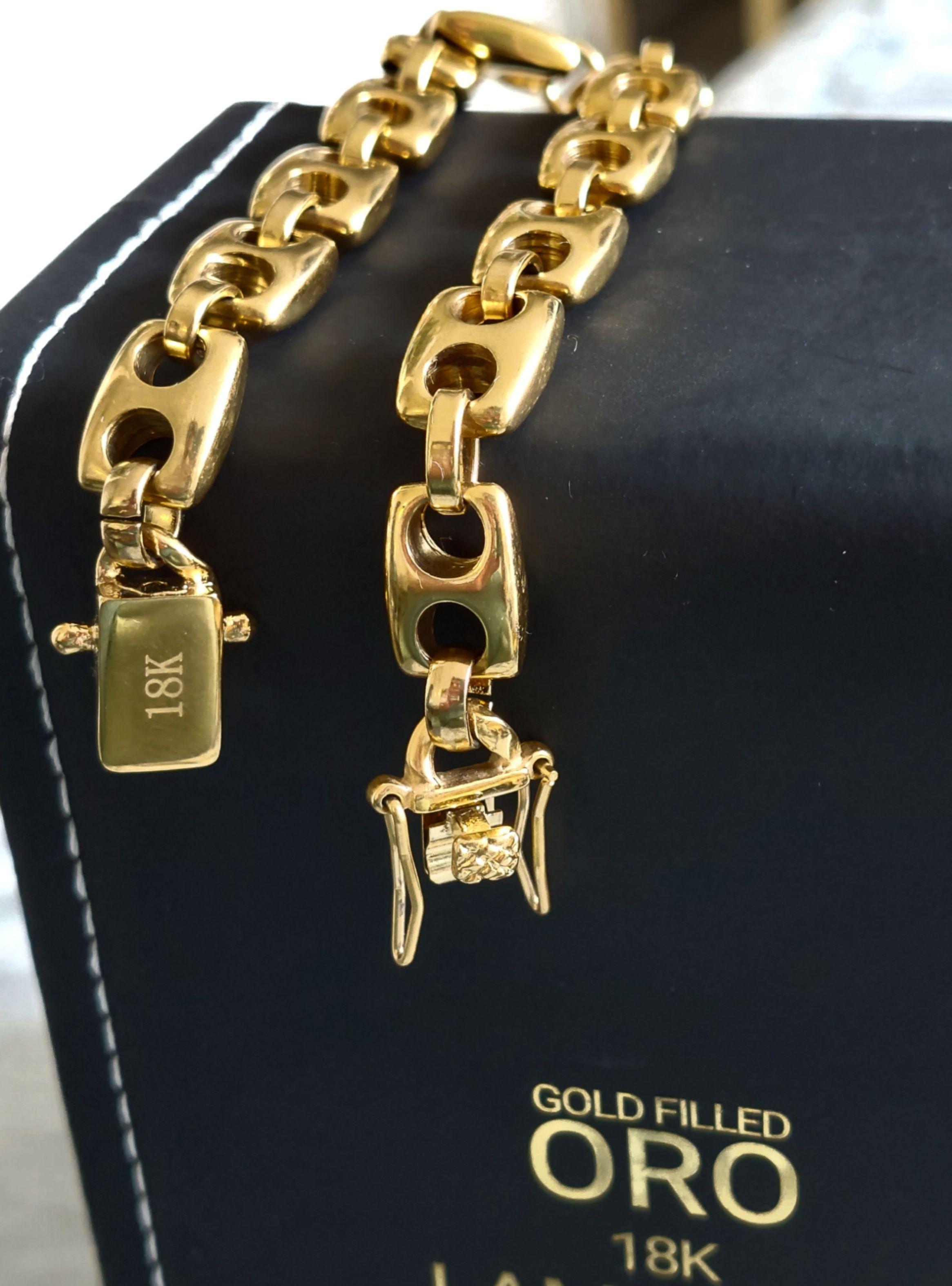 Pulsera de Tejido Italiano en Oro Laminado 18k -2
