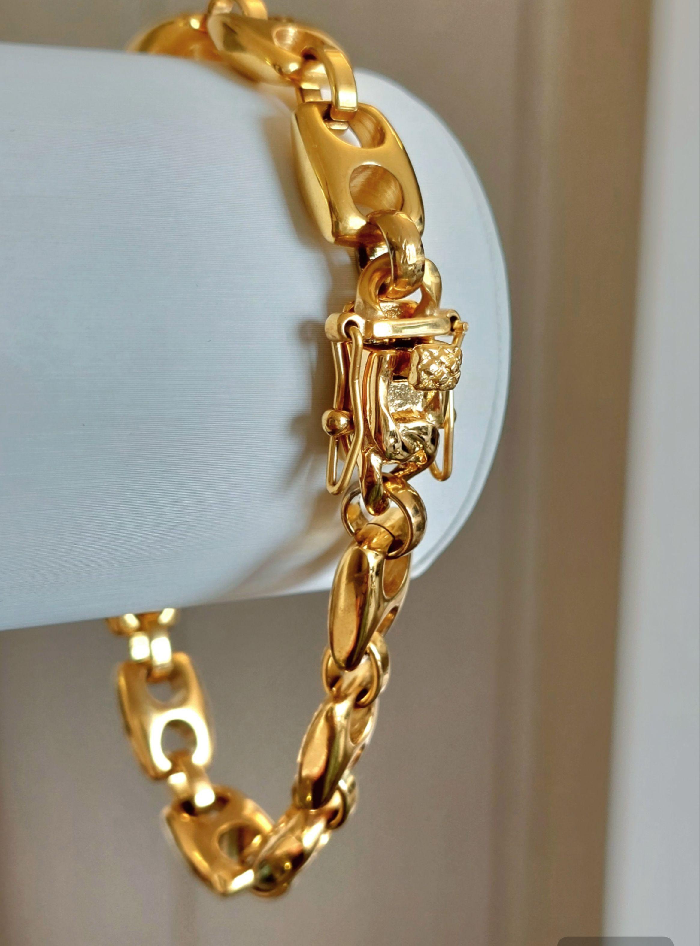 Pulsera de Tejido Italiano en Oro Laminado 18k -3