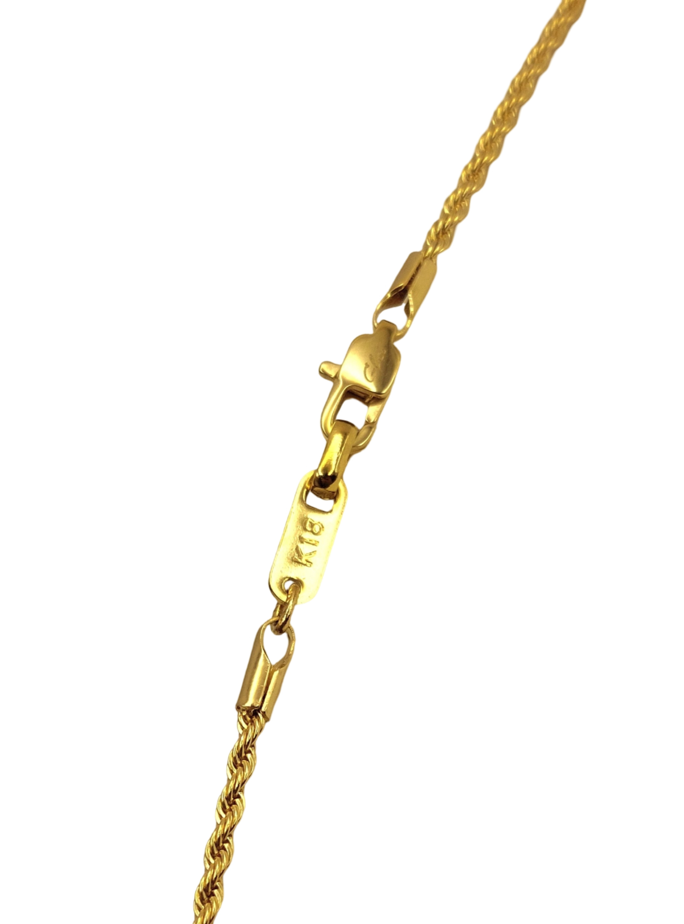 Cadena Tejido Tourbillon con Colgante de Corazón de Oro 18K Laminado -4