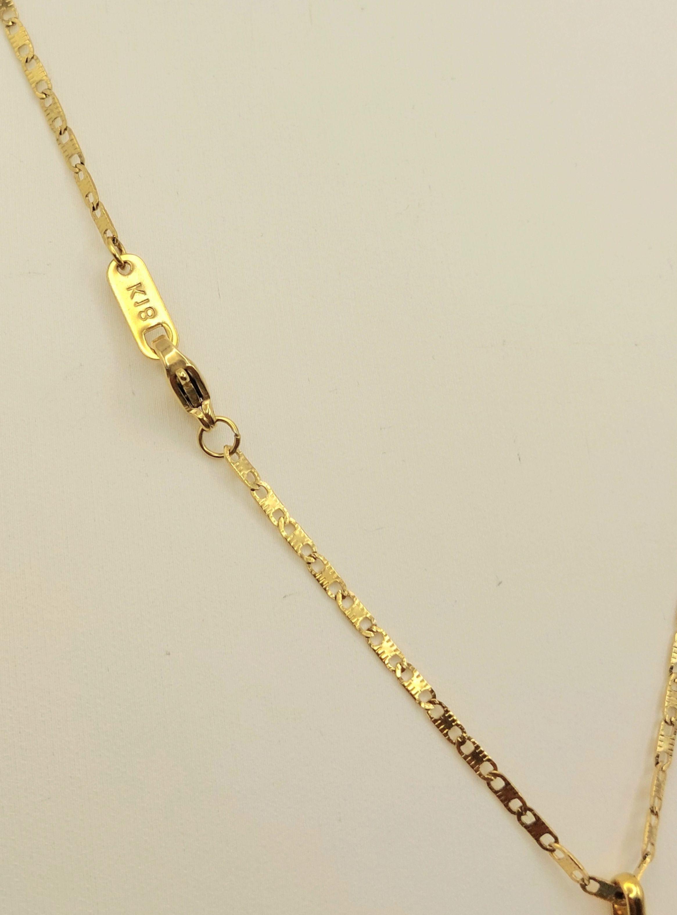 Cadena Oro Laminado Tejido Ancla Virgen Milagrosa de los Rayos -3