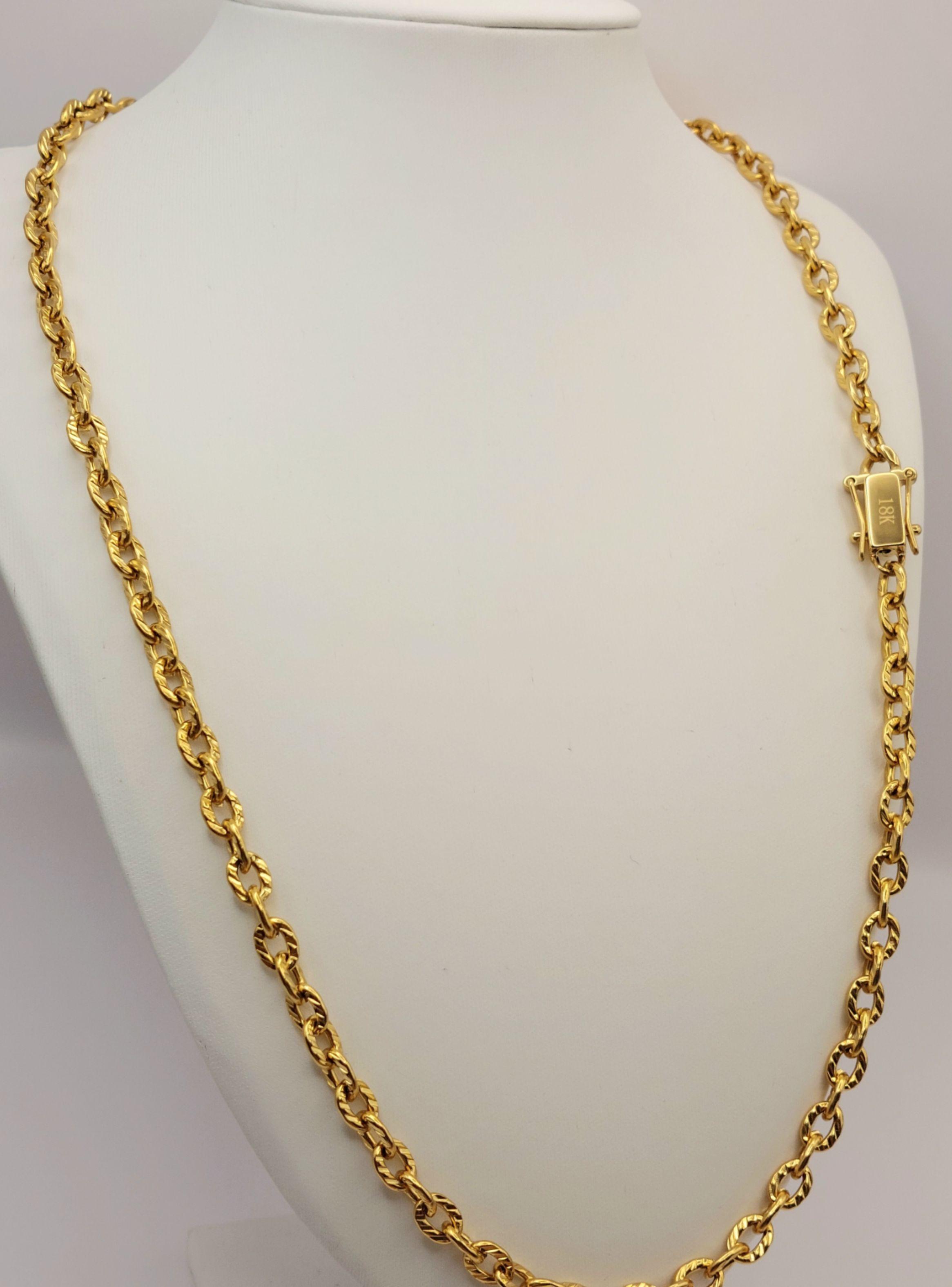 Cadena ORO 18K Laminado Broche Cajón Tejido Eslabón Limado -2