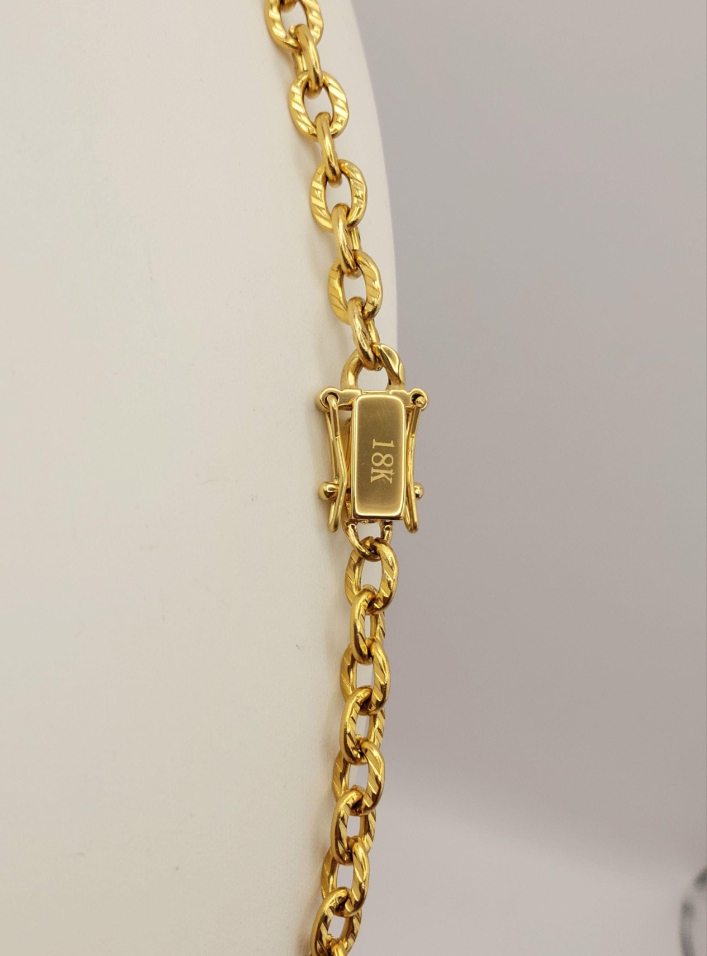 Cadena ORO 18K Laminado Broche Cajón Tejido Eslabón Limado -4