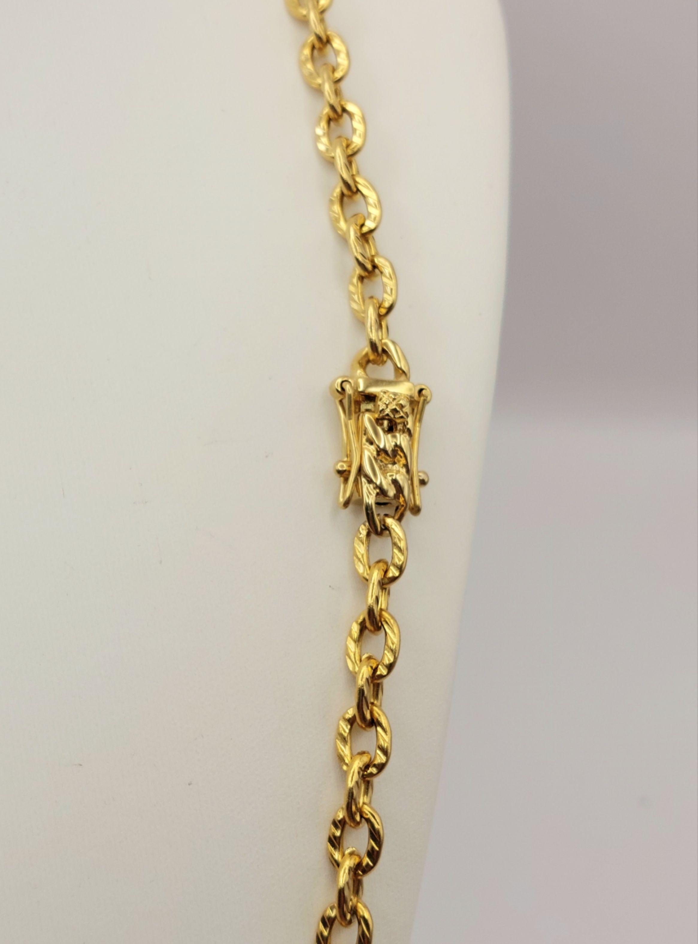 Cadena ORO 18K Laminado Broche Cajón Tejido Eslabón Limado -5