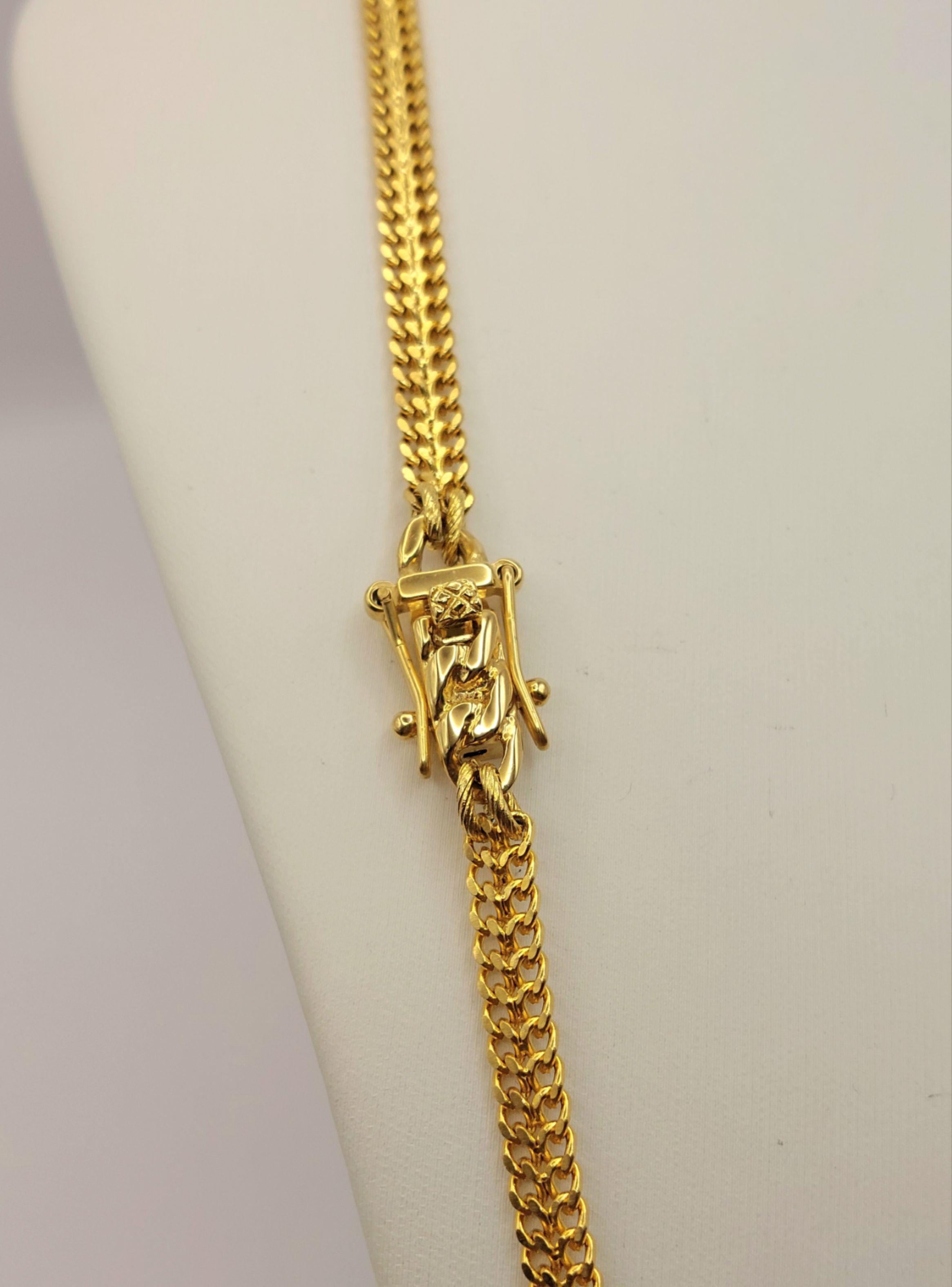 Cadena ORO Laminado 18K Tejido Chino Doble Carril -2