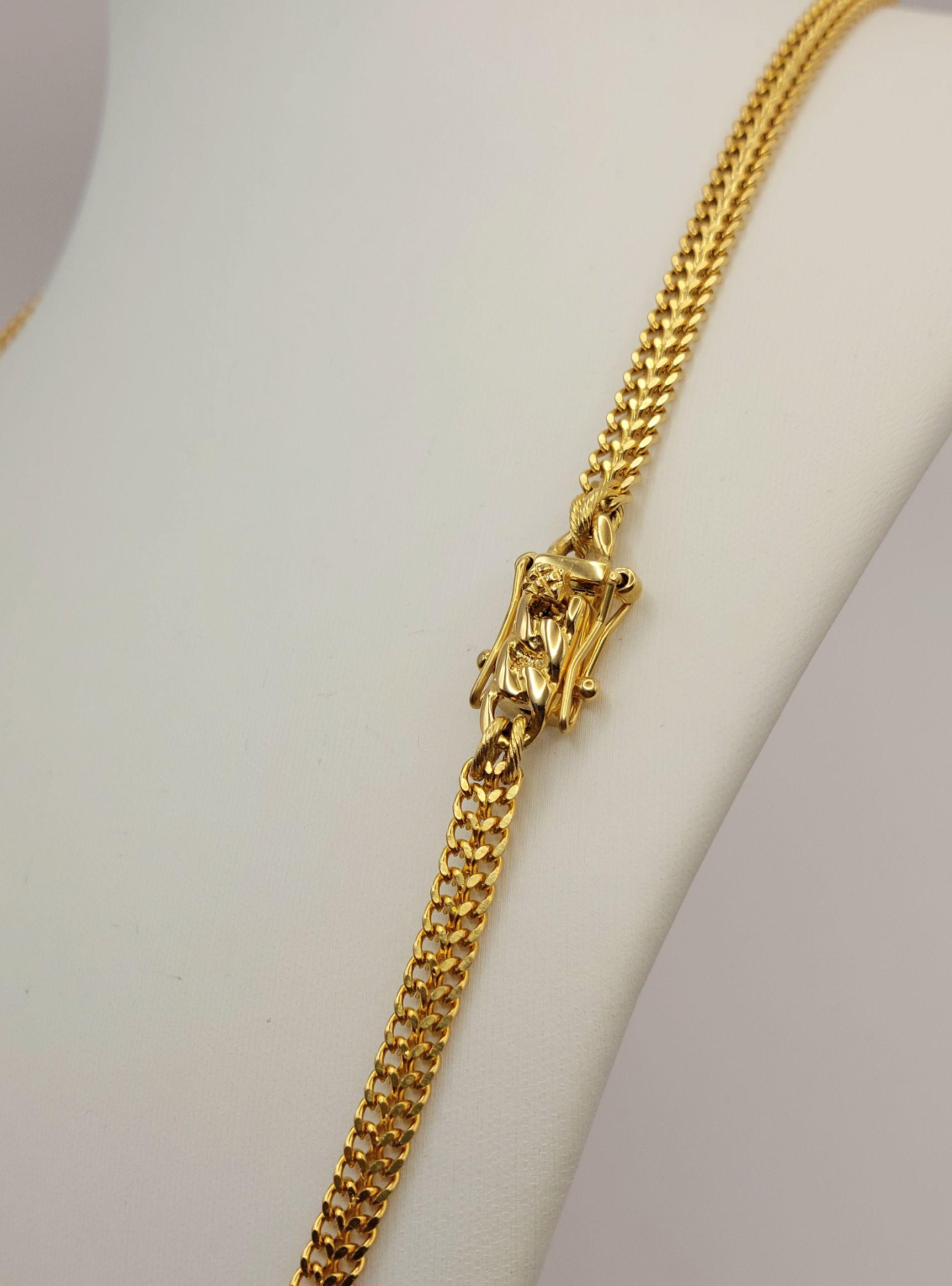 Cadena ORO Laminado 18K Tejido Chino Doble Carril -3