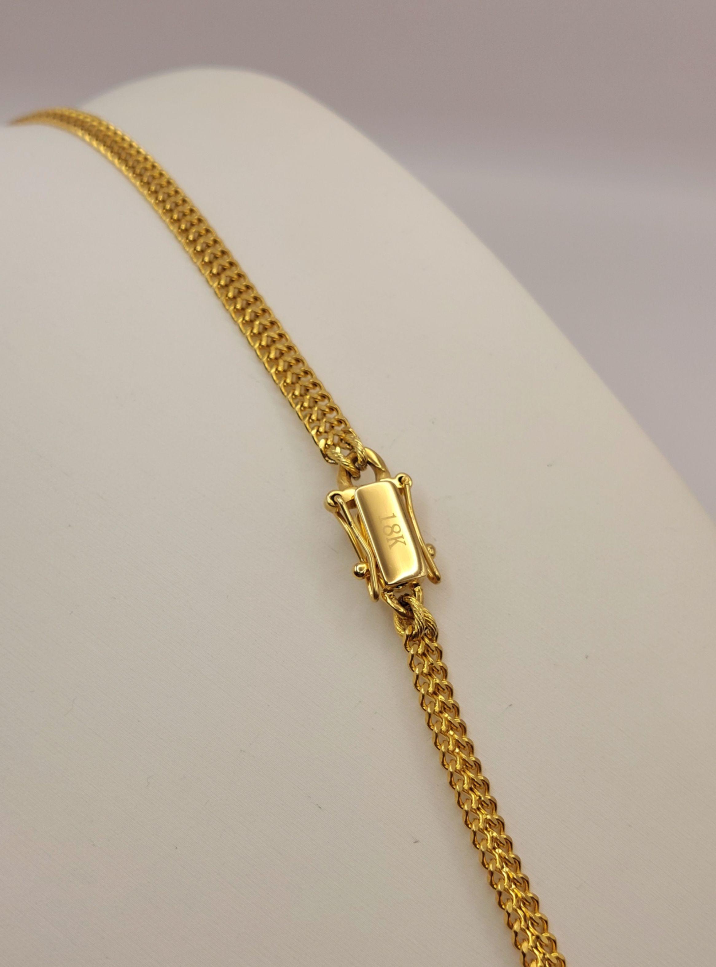 Cadena ORO Laminado 18K Tejido Chino Doble Carril -4