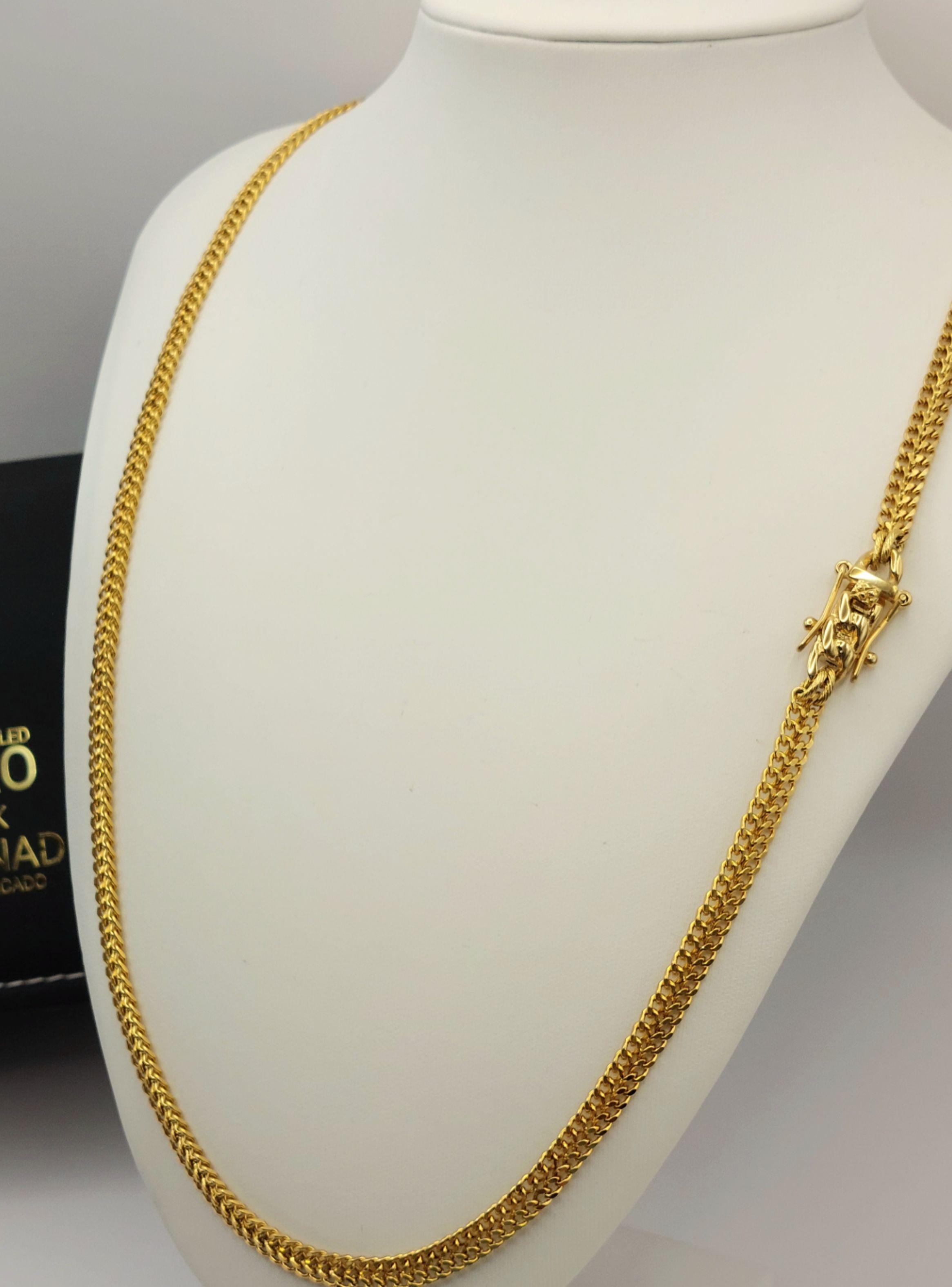 Cadena ORO Laminado 18K Tejido Chino Doble Carril -5